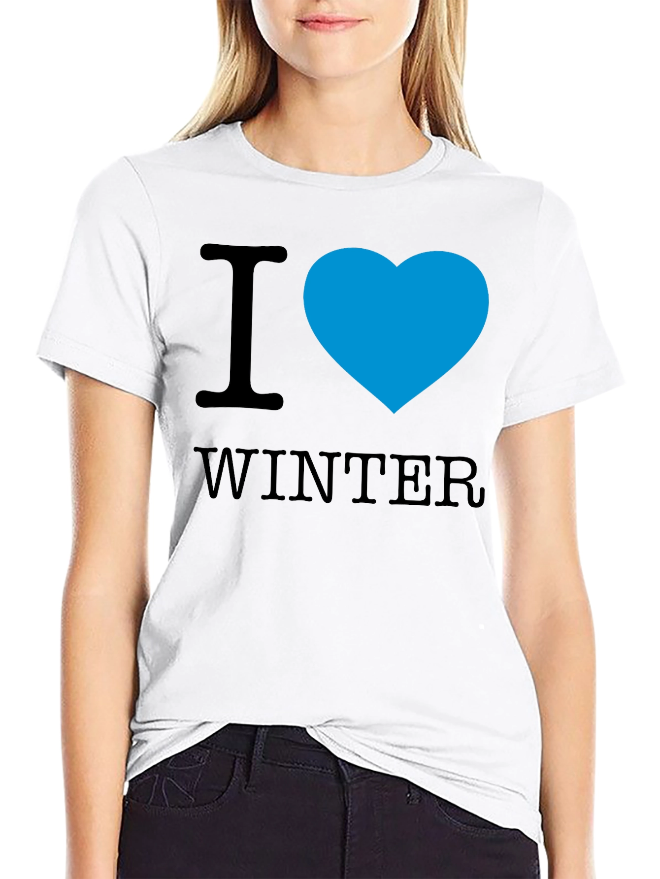I Heart Winter Black Tee