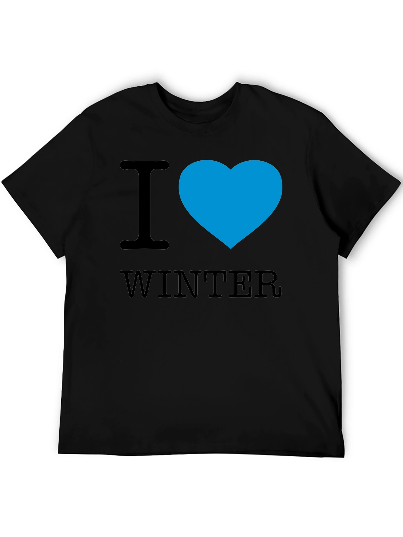 I Heart Winter Black Tee