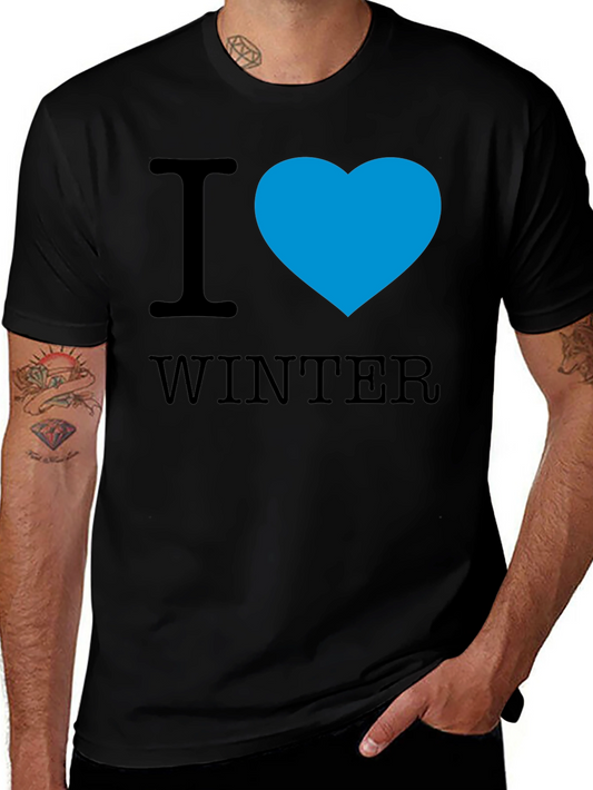I Heart Winter Black Tee