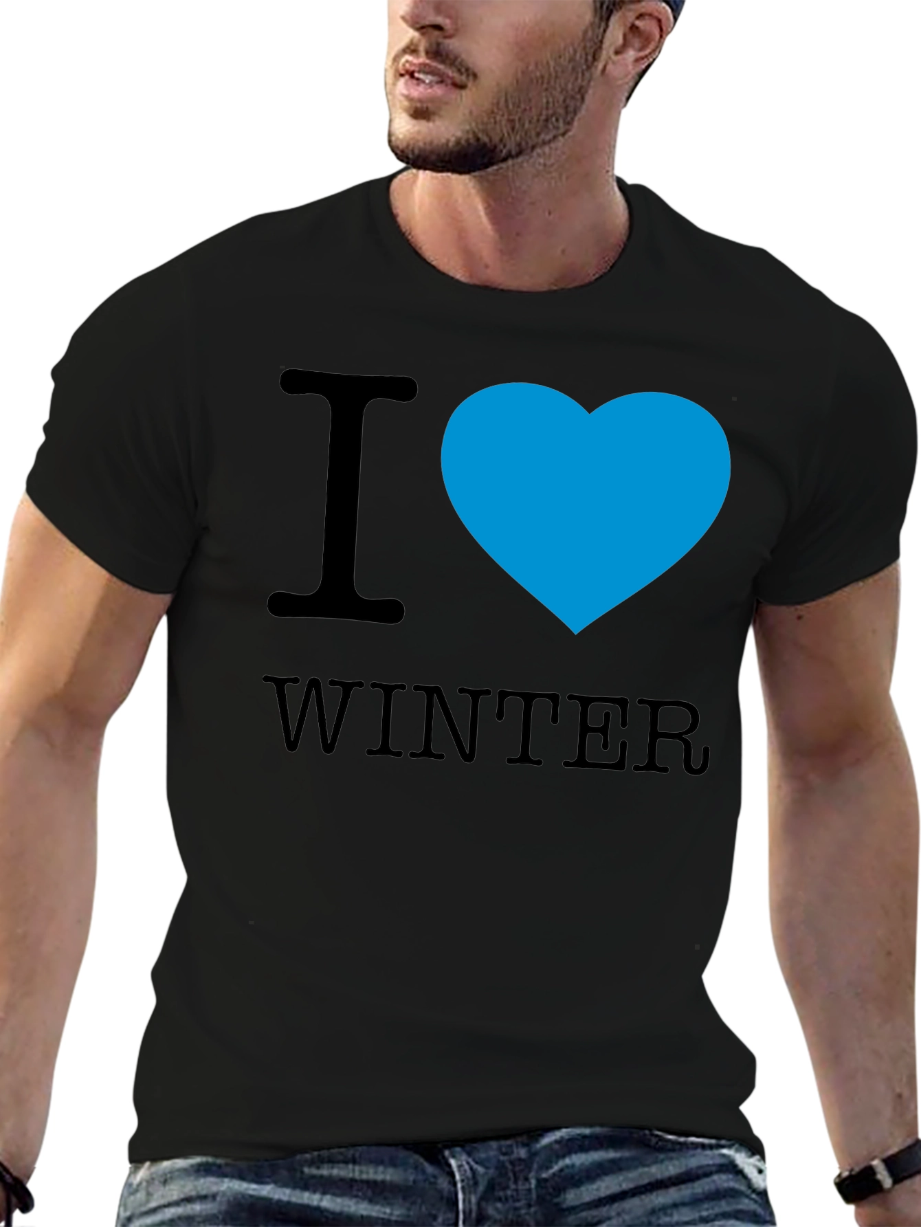 I Heart Winter Black Tee