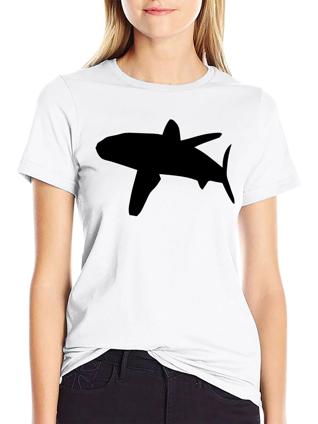 Shark Graphic T-Shirt - Bold Black Tee