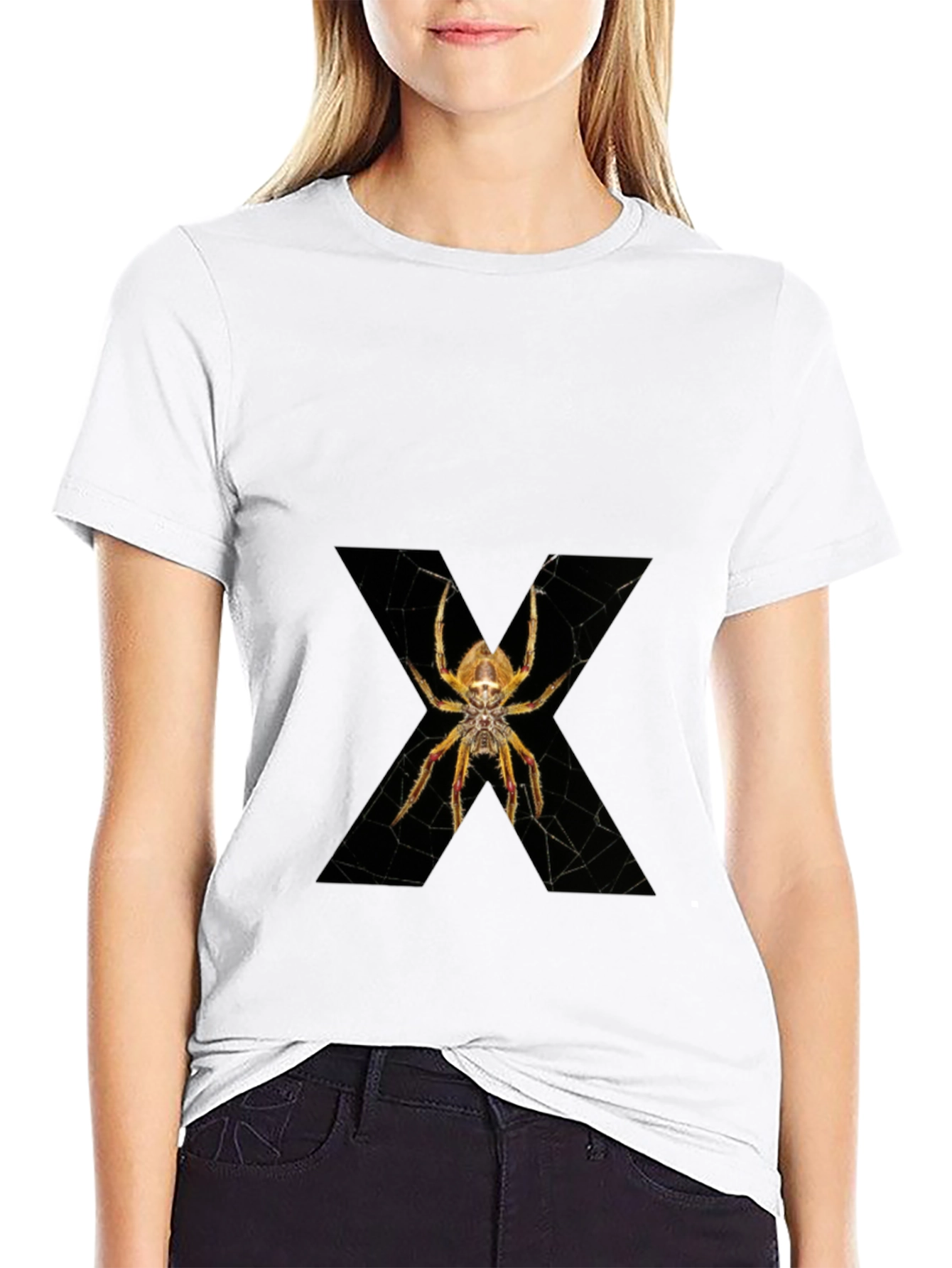 Spider X Graphic Tee - Mens Black Cotton T-Shirt
