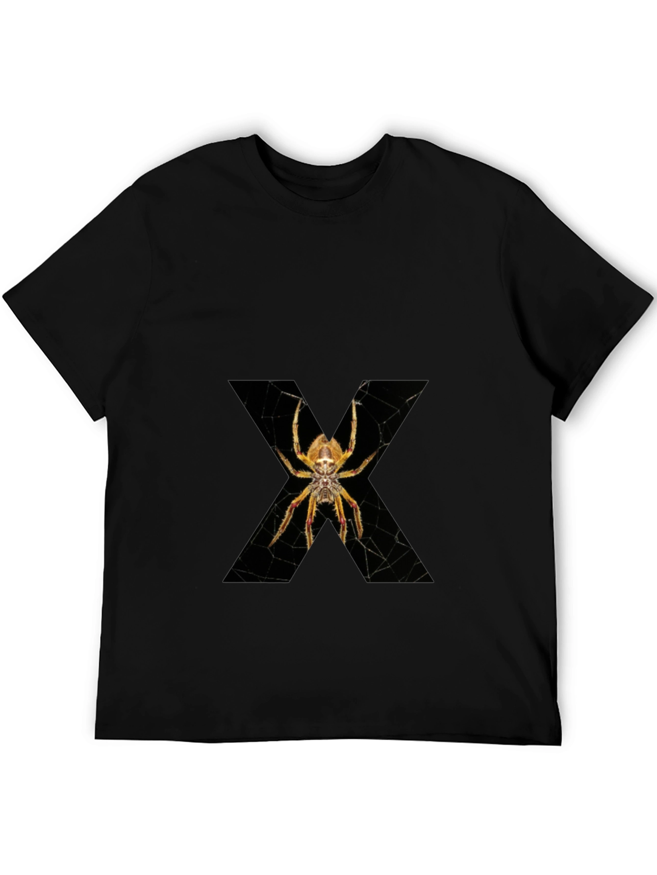 Spider X Graphic Tee - Mens Black Cotton T-Shirt