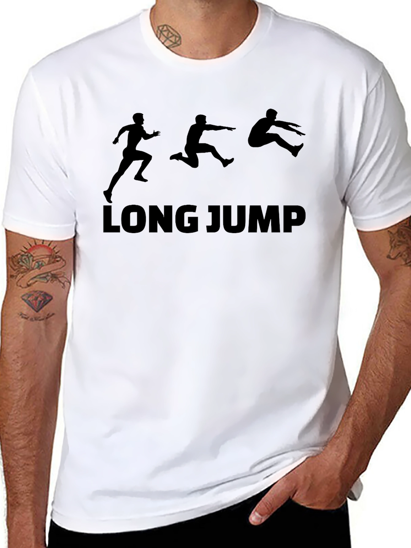 Long Jump Graphic T-Shirt - Athletic Sports Tee