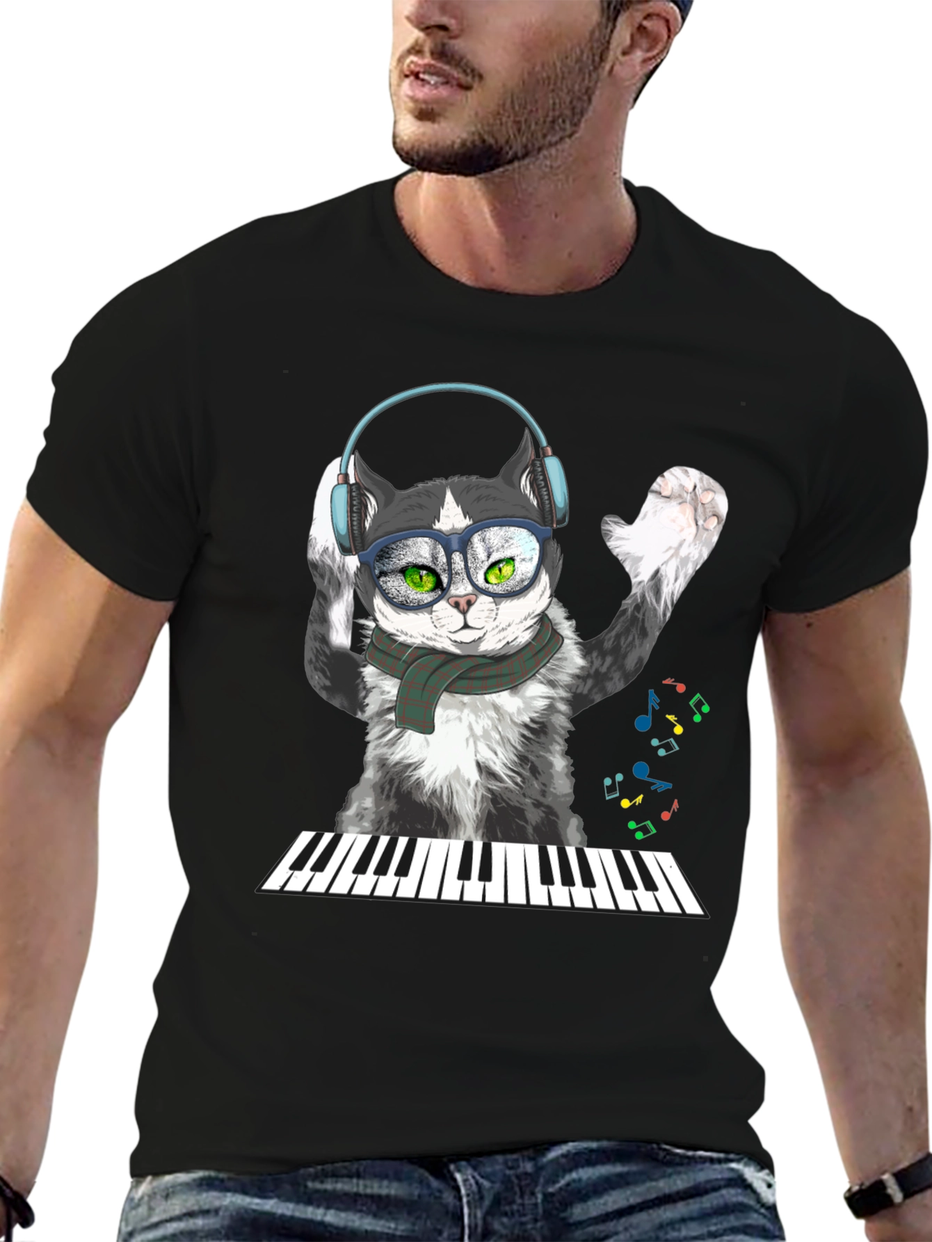 Cool Cat Musician T-Shirt