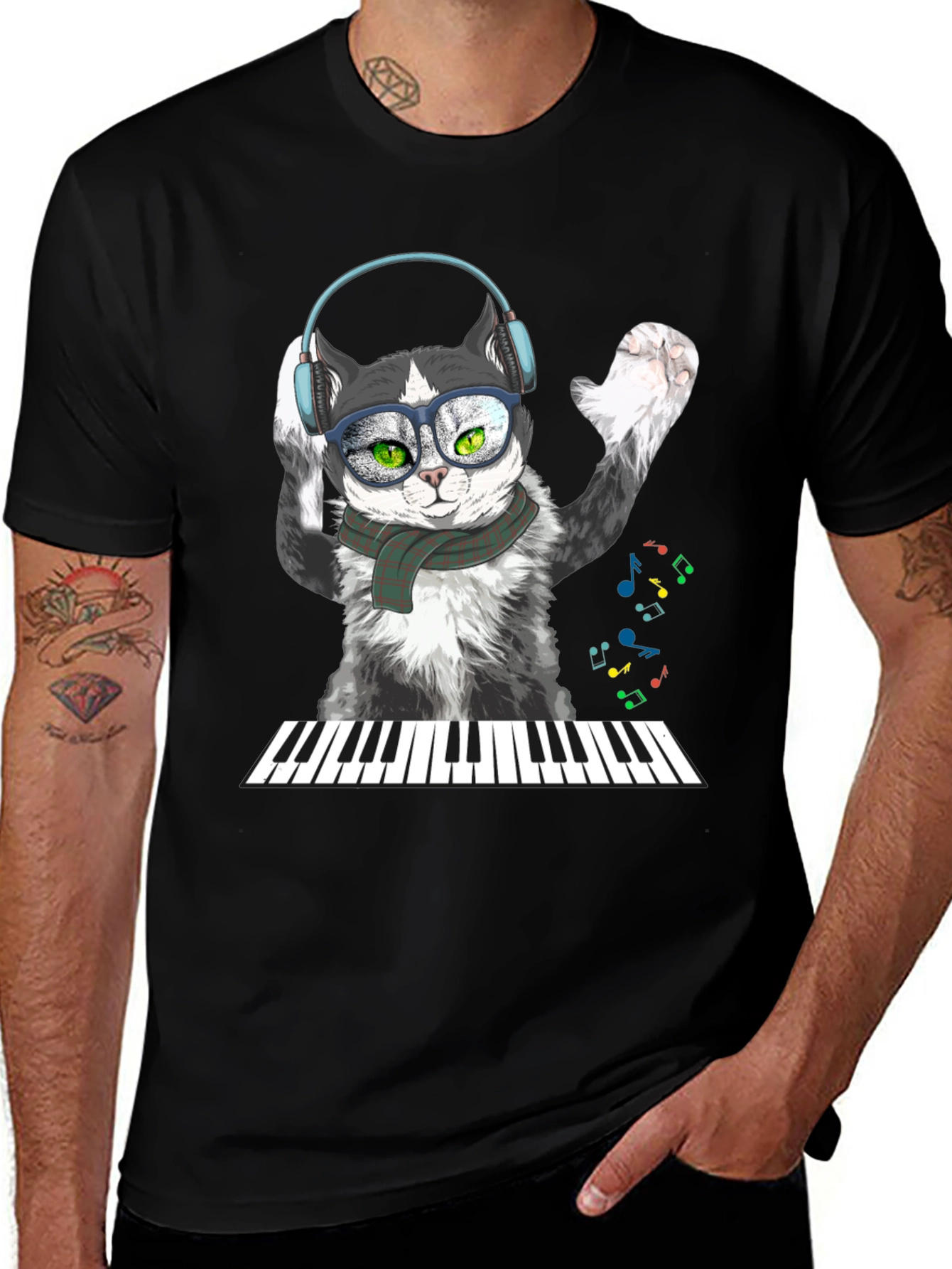 Cool Cat Musician T-Shirt
