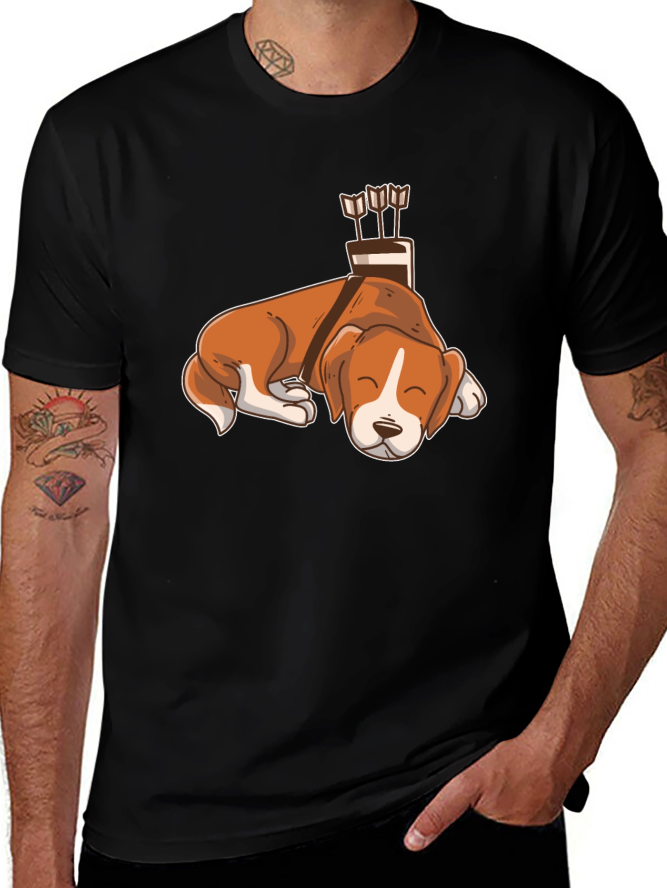 Dog Archer Graphic T-Shirt - Comfy Cotton Tee