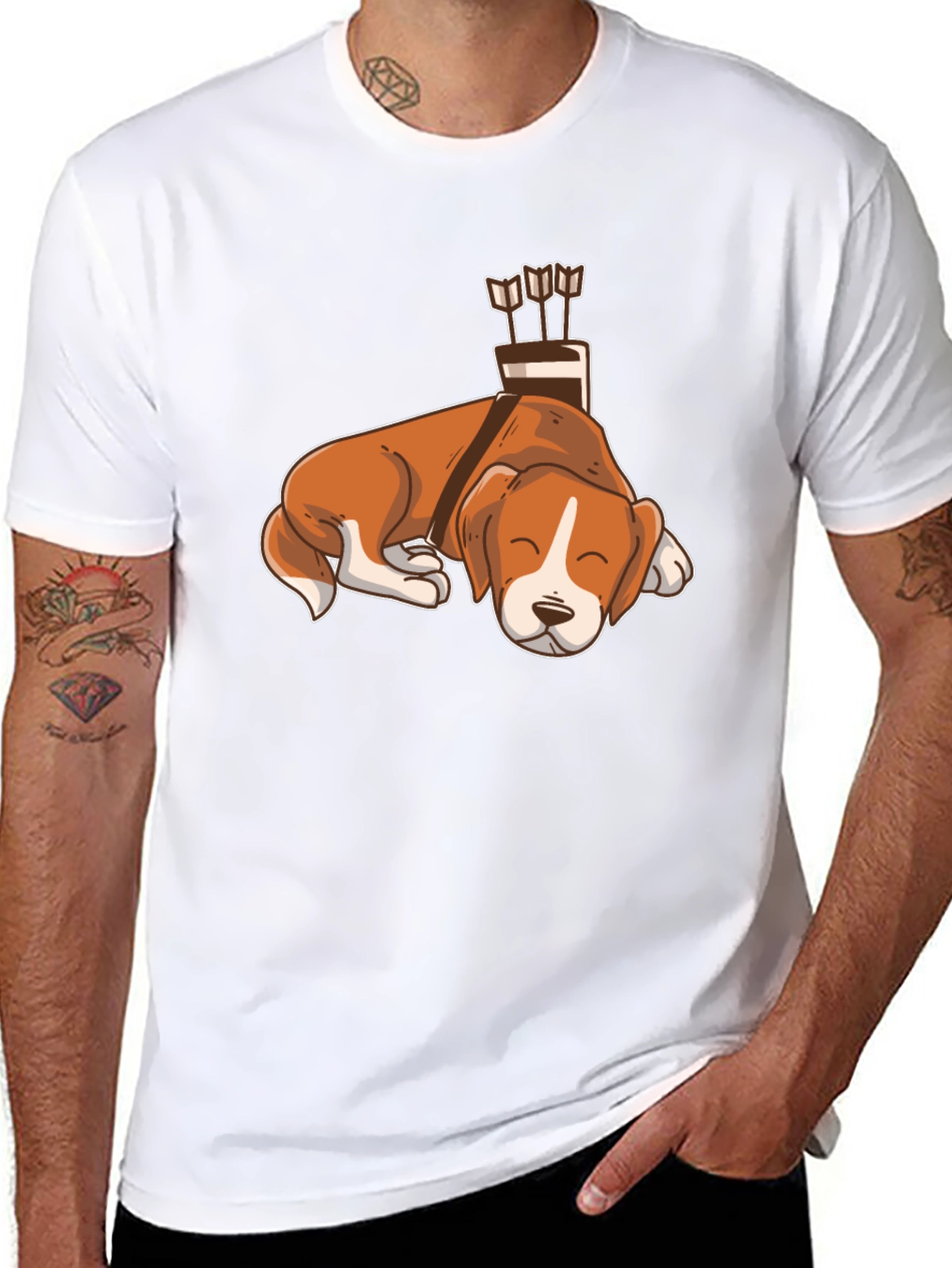 Dog Archer Graphic T-Shirt - Comfy Cotton Tee
