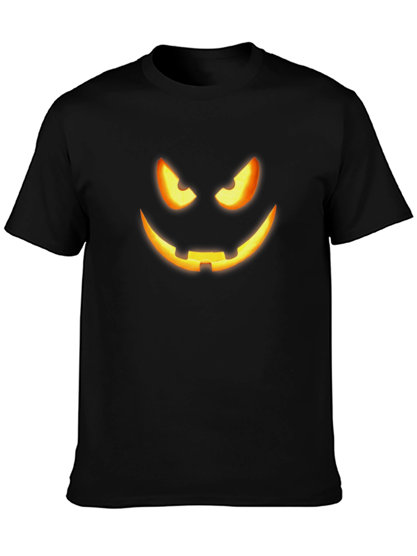 Spooky Halloween Face T-Shirt - Mens Black Tee