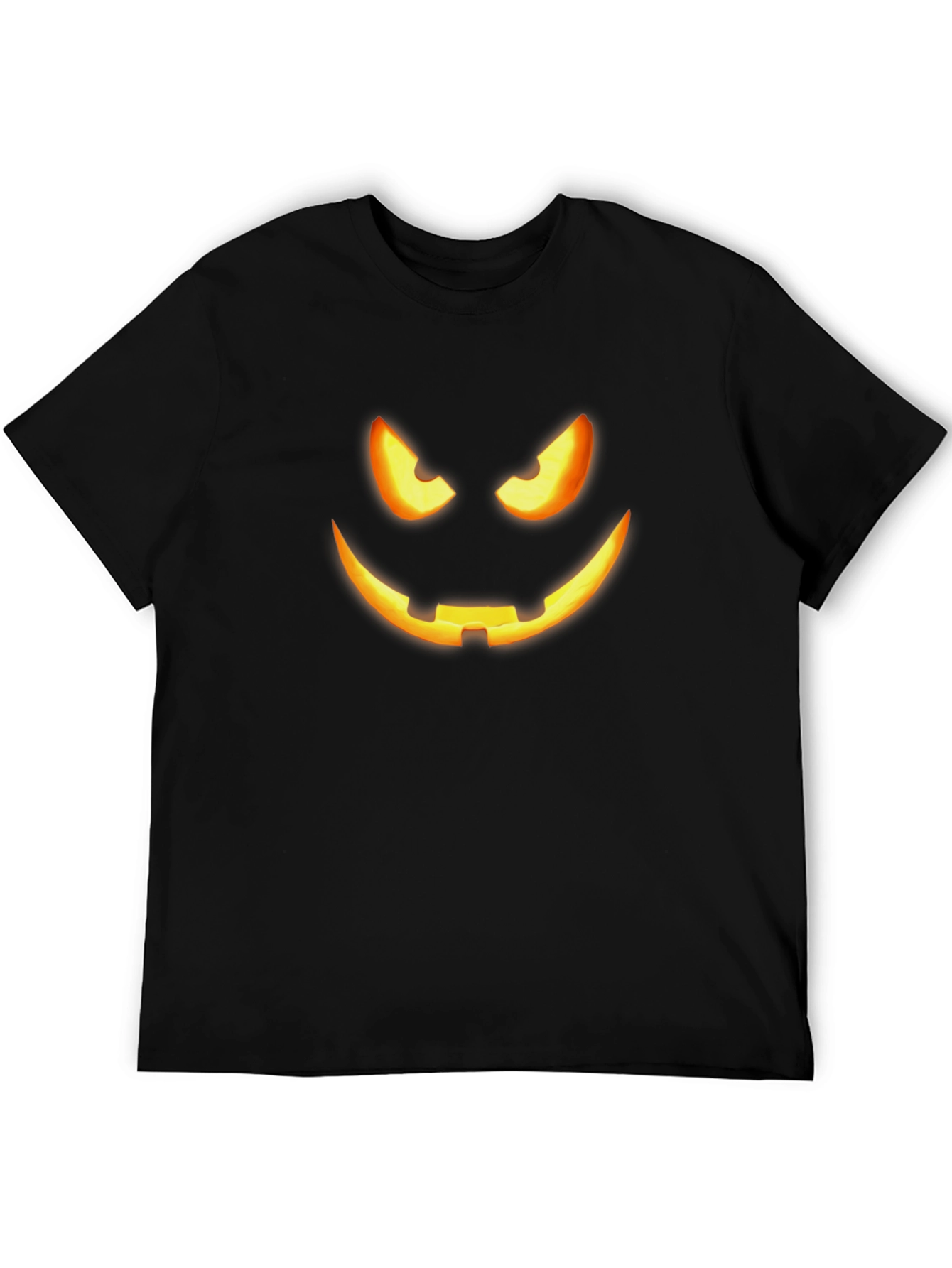 Spooky Halloween Face T-Shirt - Mens Black Tee