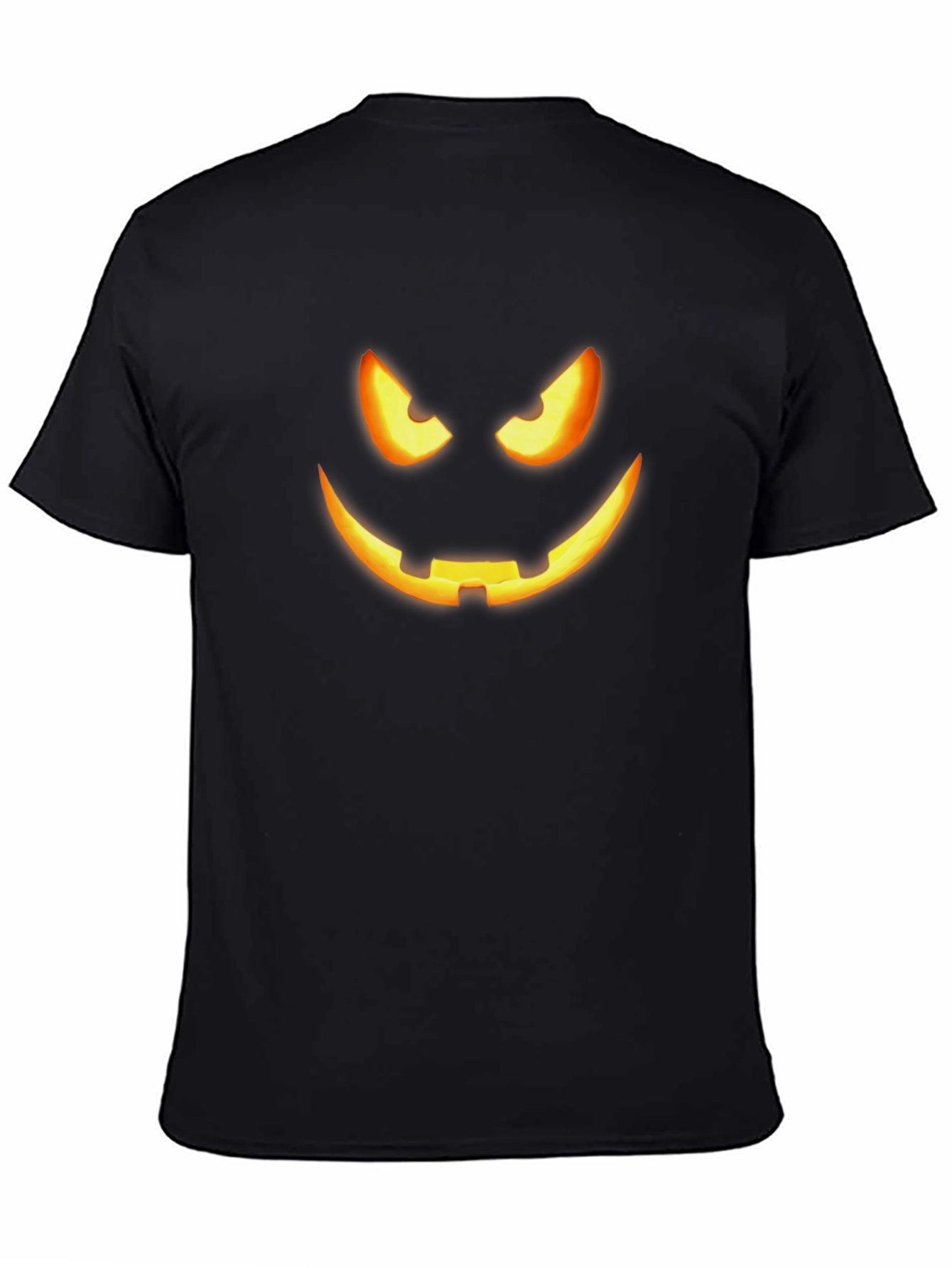 Spooky Halloween Face T-Shirt - Mens Black Tee