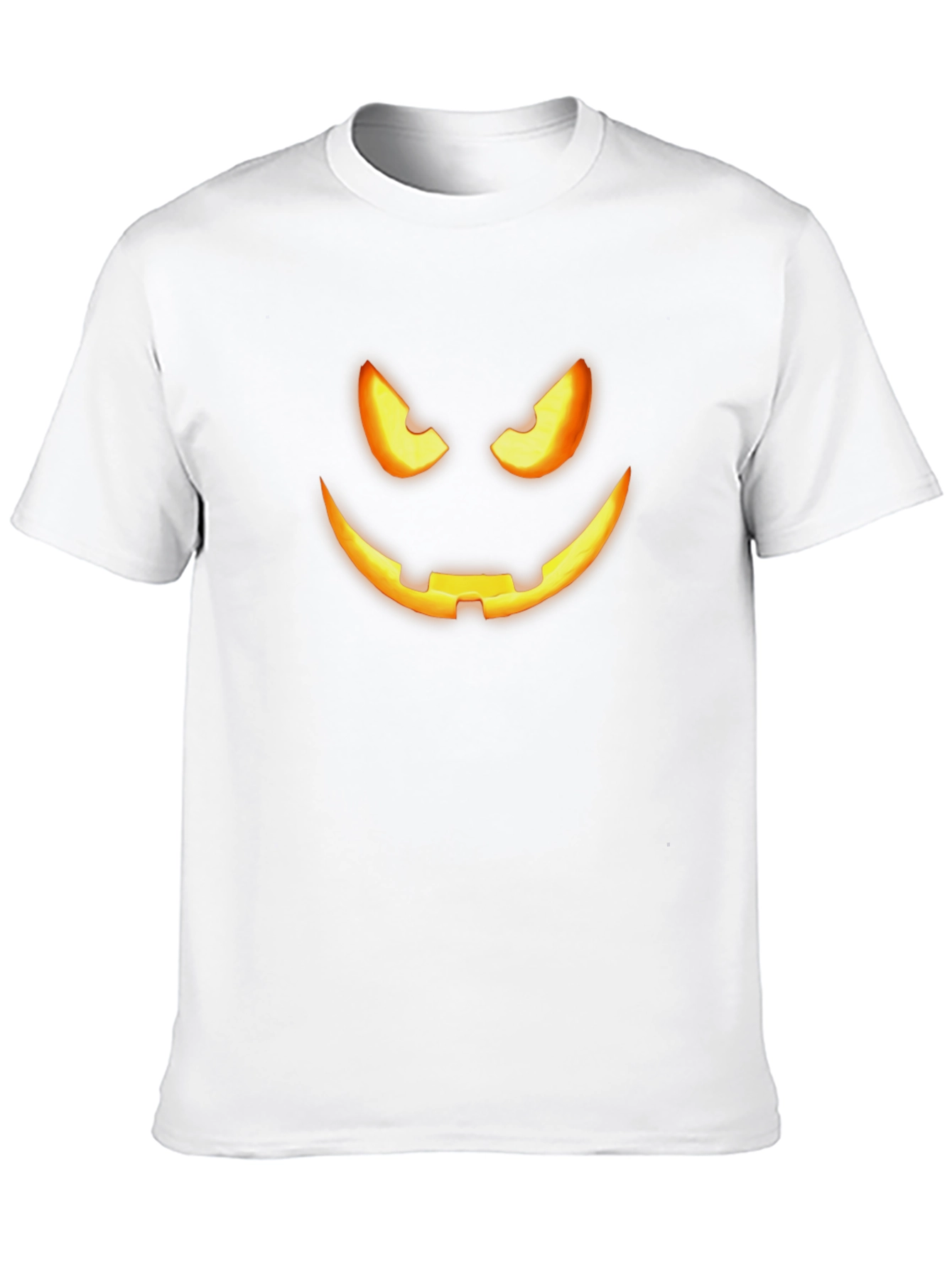 Spooky Halloween Face T-Shirt - Mens Black Tee