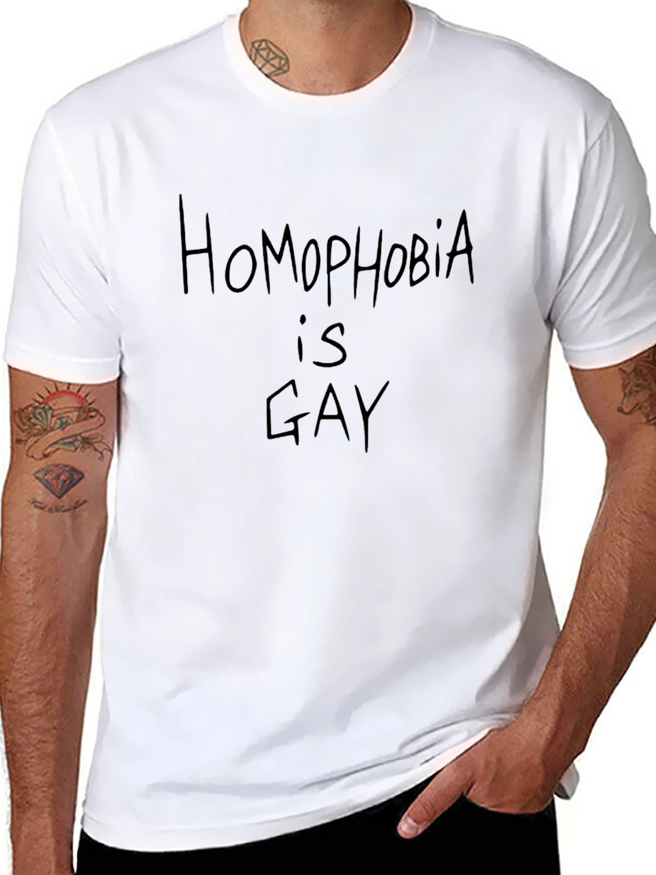 Homophobia is Gay Graphic Tee - Black Unisex T-Shirt