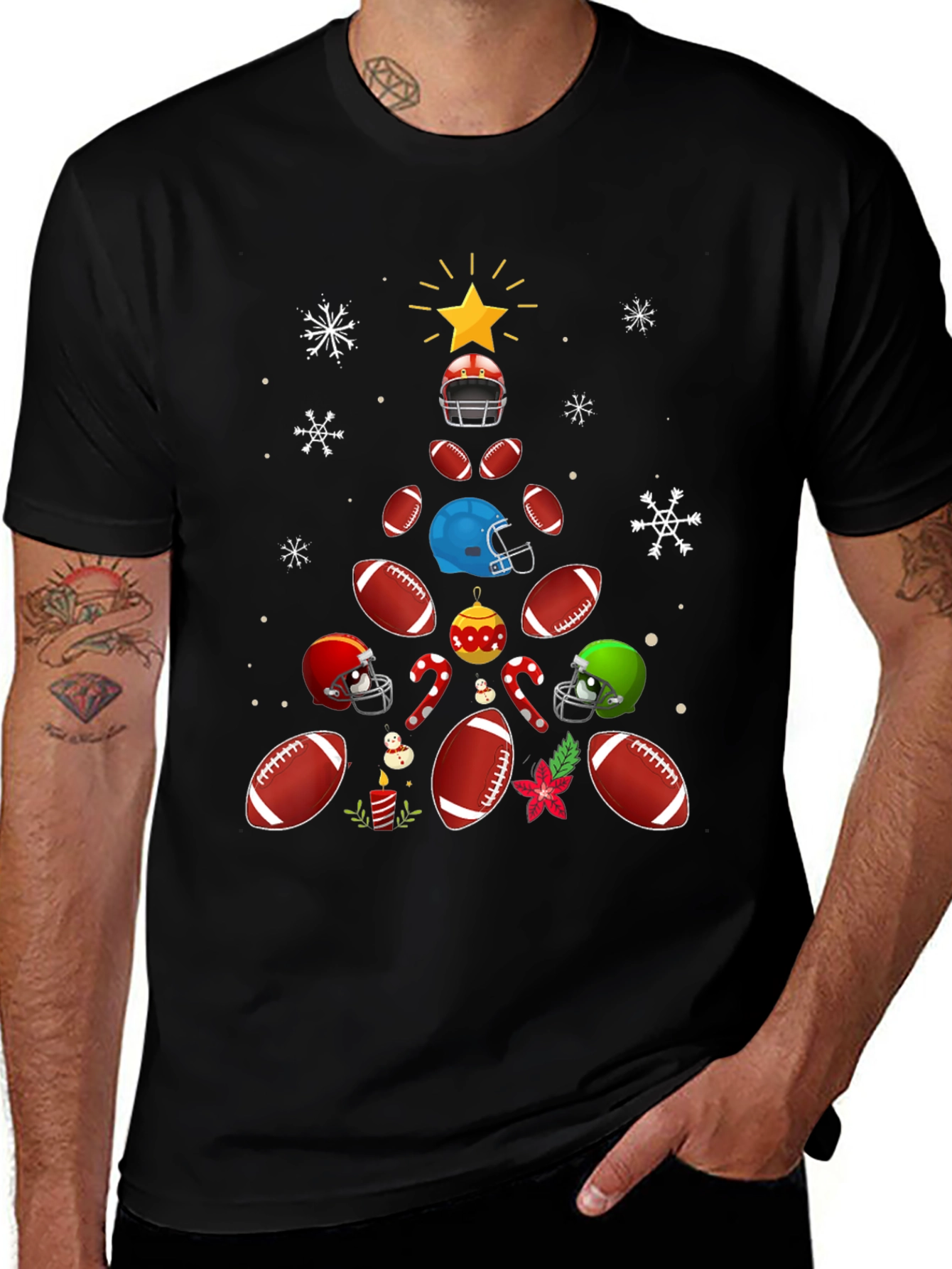 Football Christmas Tree T-Shirt