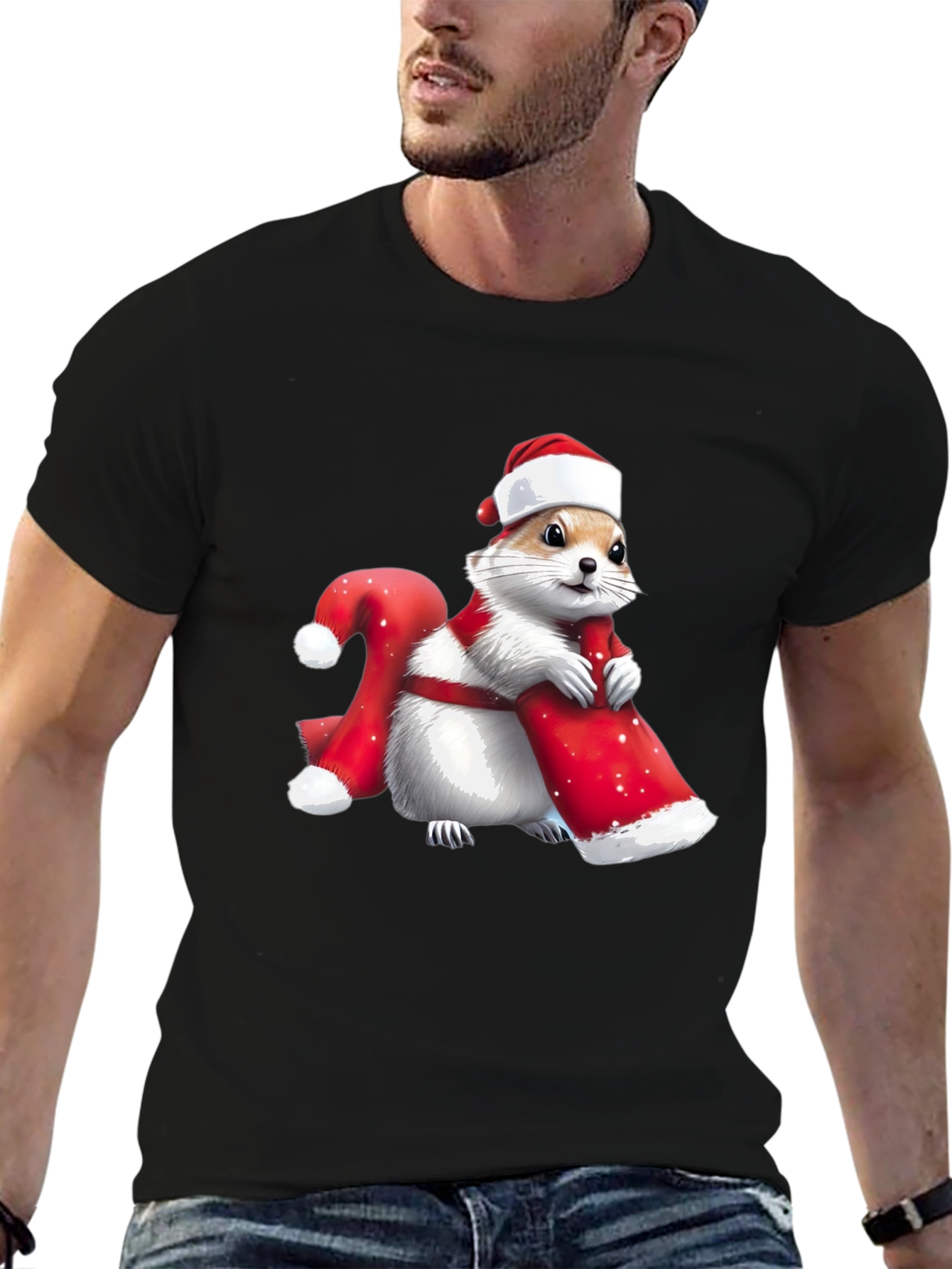 Festive Squirrel Graphic Tee