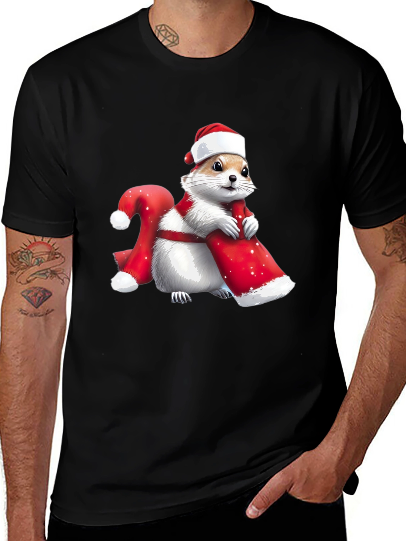 Festive Squirrel Graphic Tee