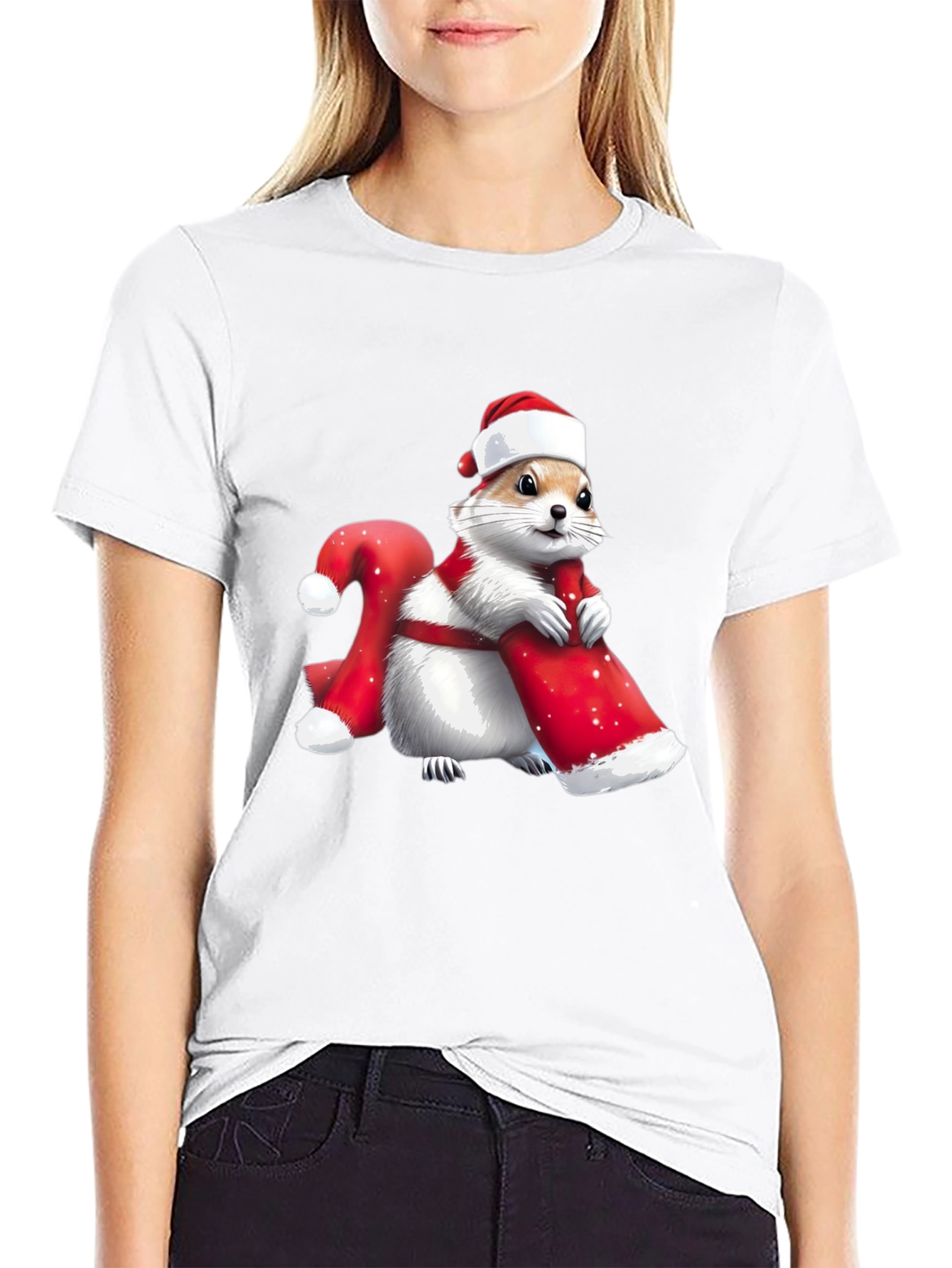 Festive Squirrel Graphic Tee