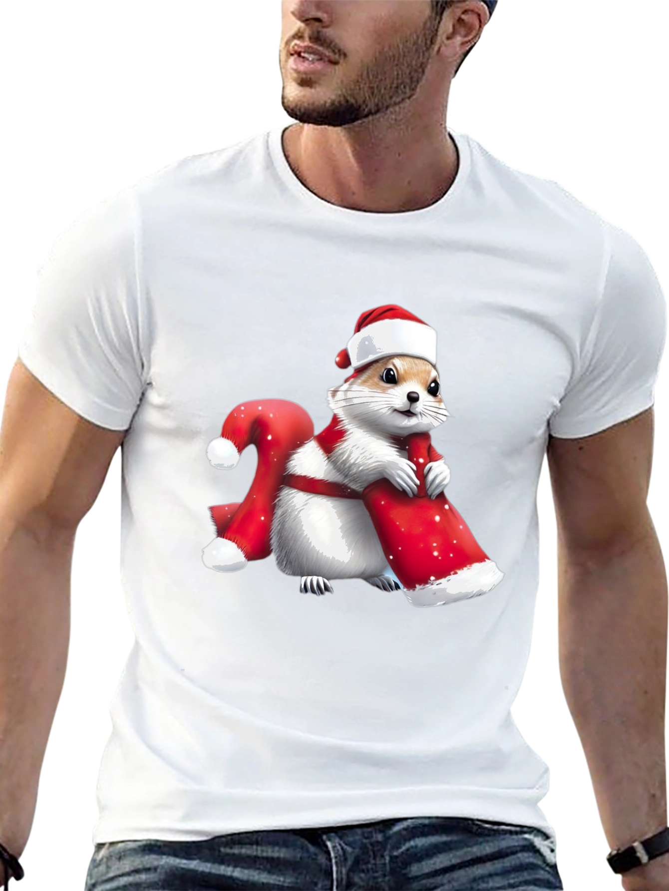 Festive Squirrel Graphic Tee