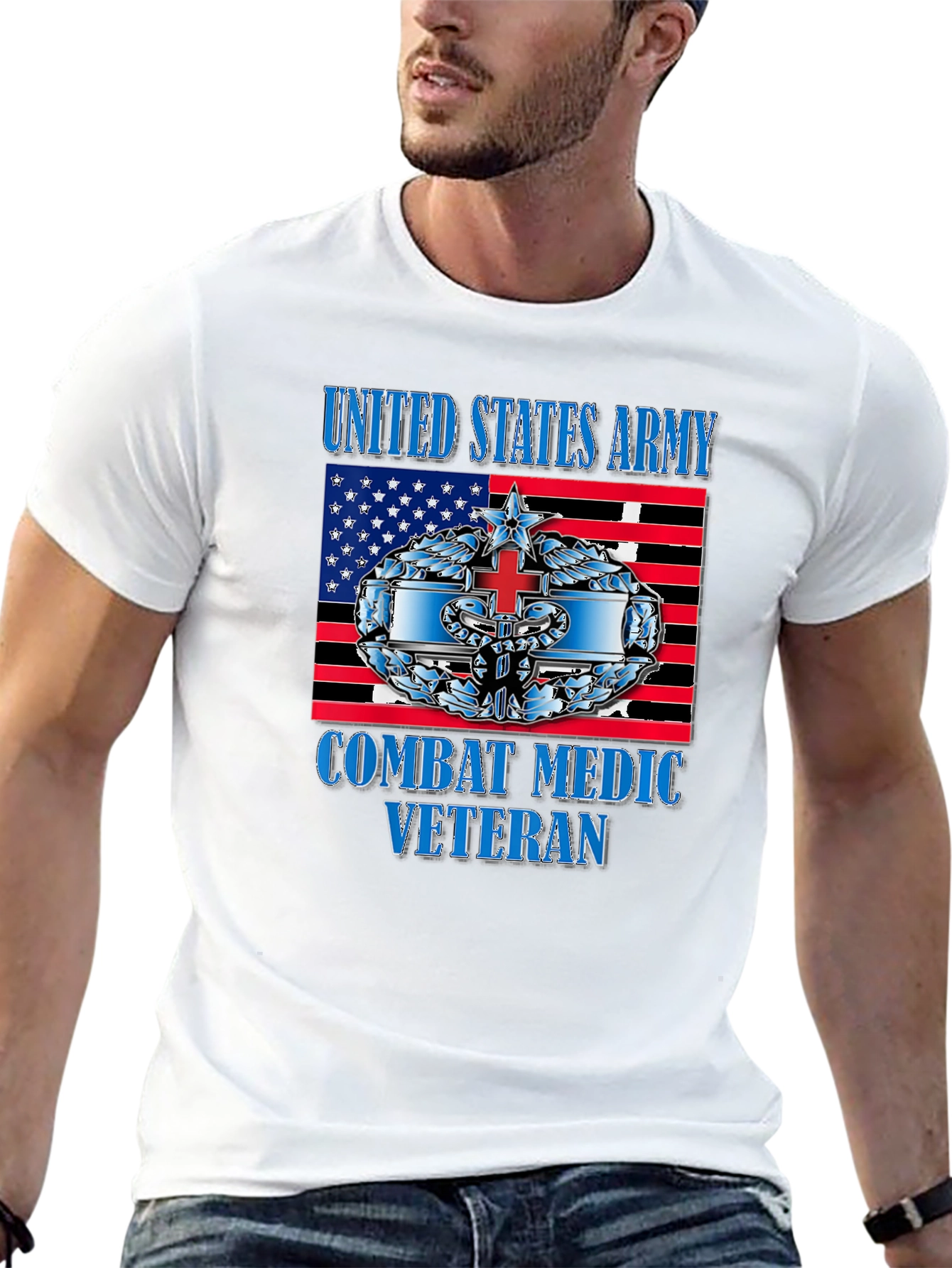 Combat Medic Veteran T-Shirt - Army Pride