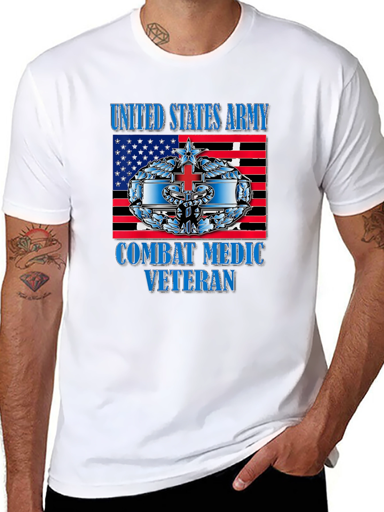Combat Medic Veteran T-Shirt - Army Pride