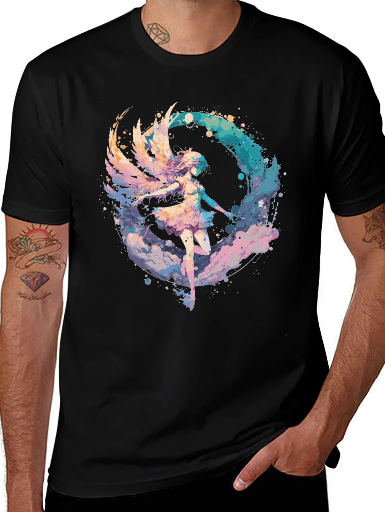 Angel Wing Graphic Tee - Stylish Comfort