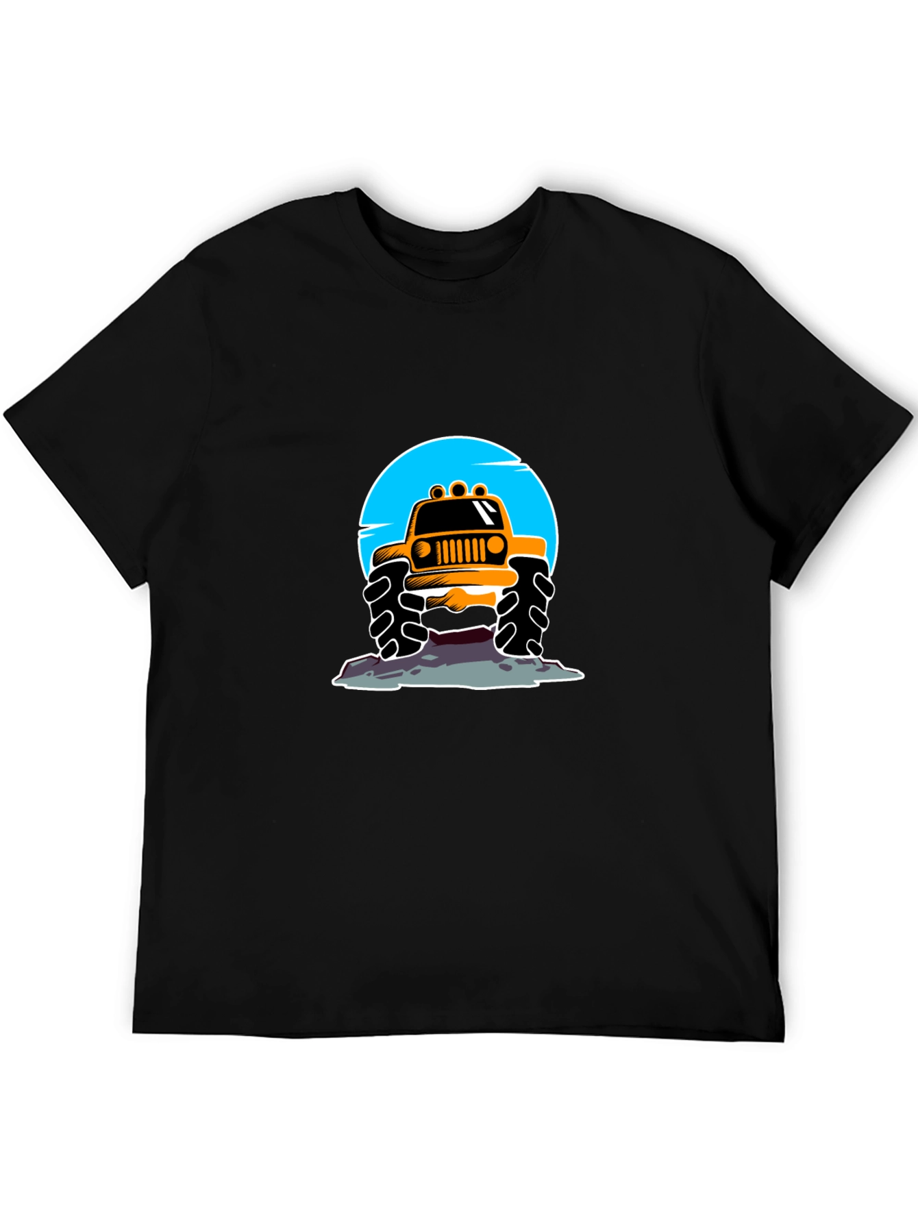 Monster Truck Graphic Tee - Black Casual Shirt