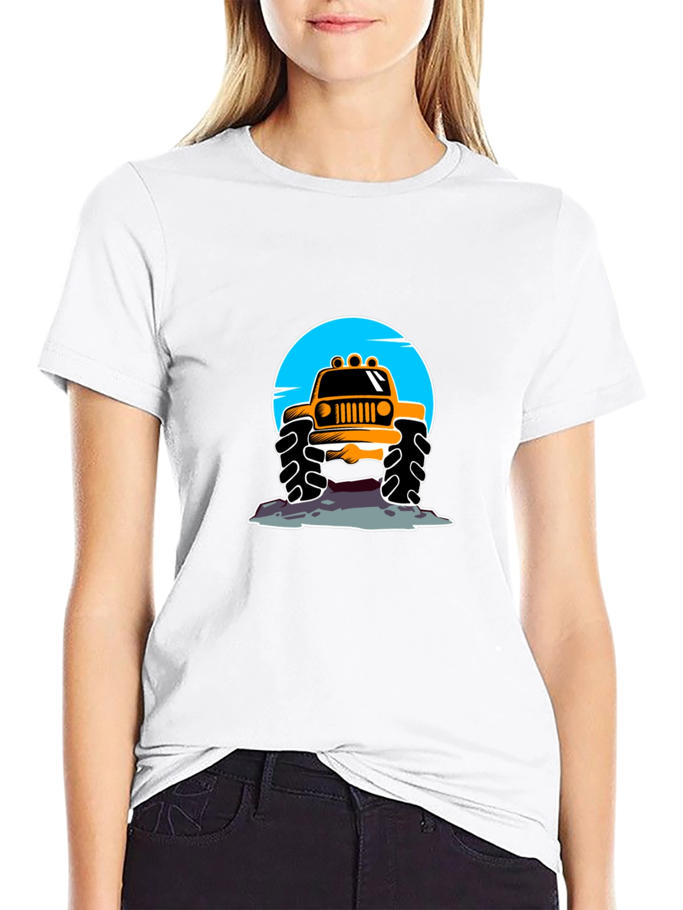 Monster Truck Graphic Tee - Black Casual Shirt