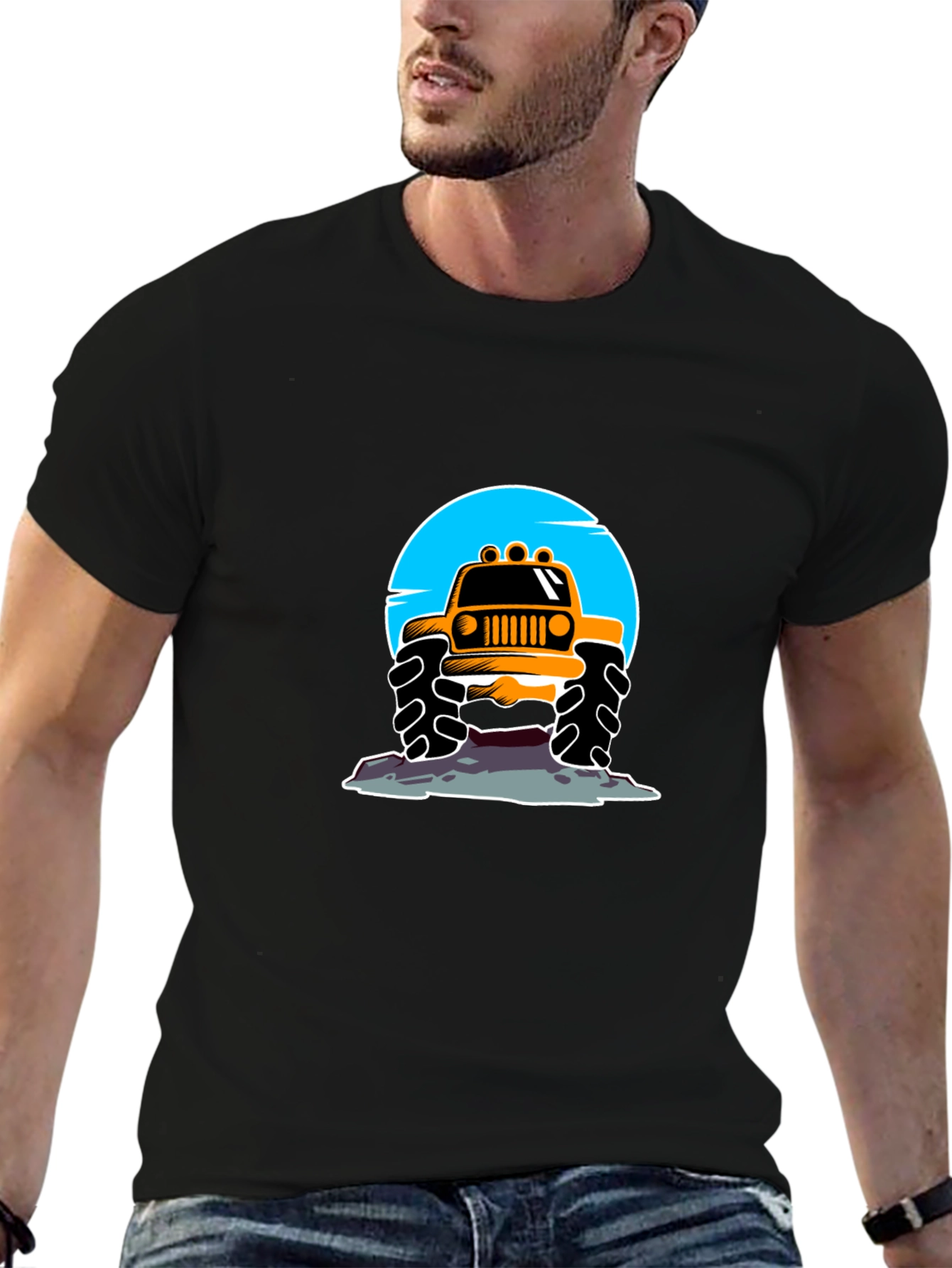 Monster Truck Graphic Tee - Black Casual Shirt