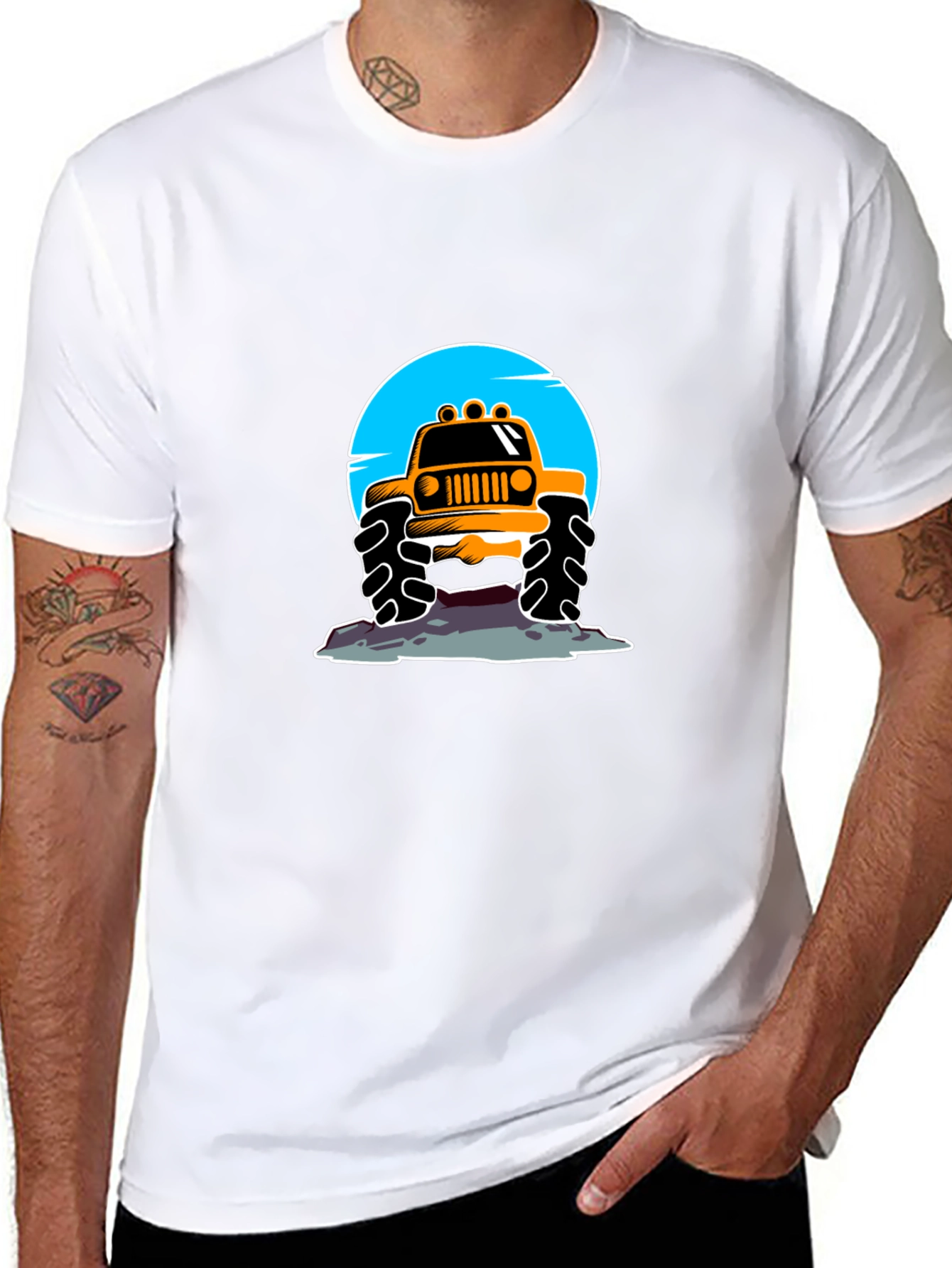 Monster Truck Graphic Tee - Black Casual Shirt