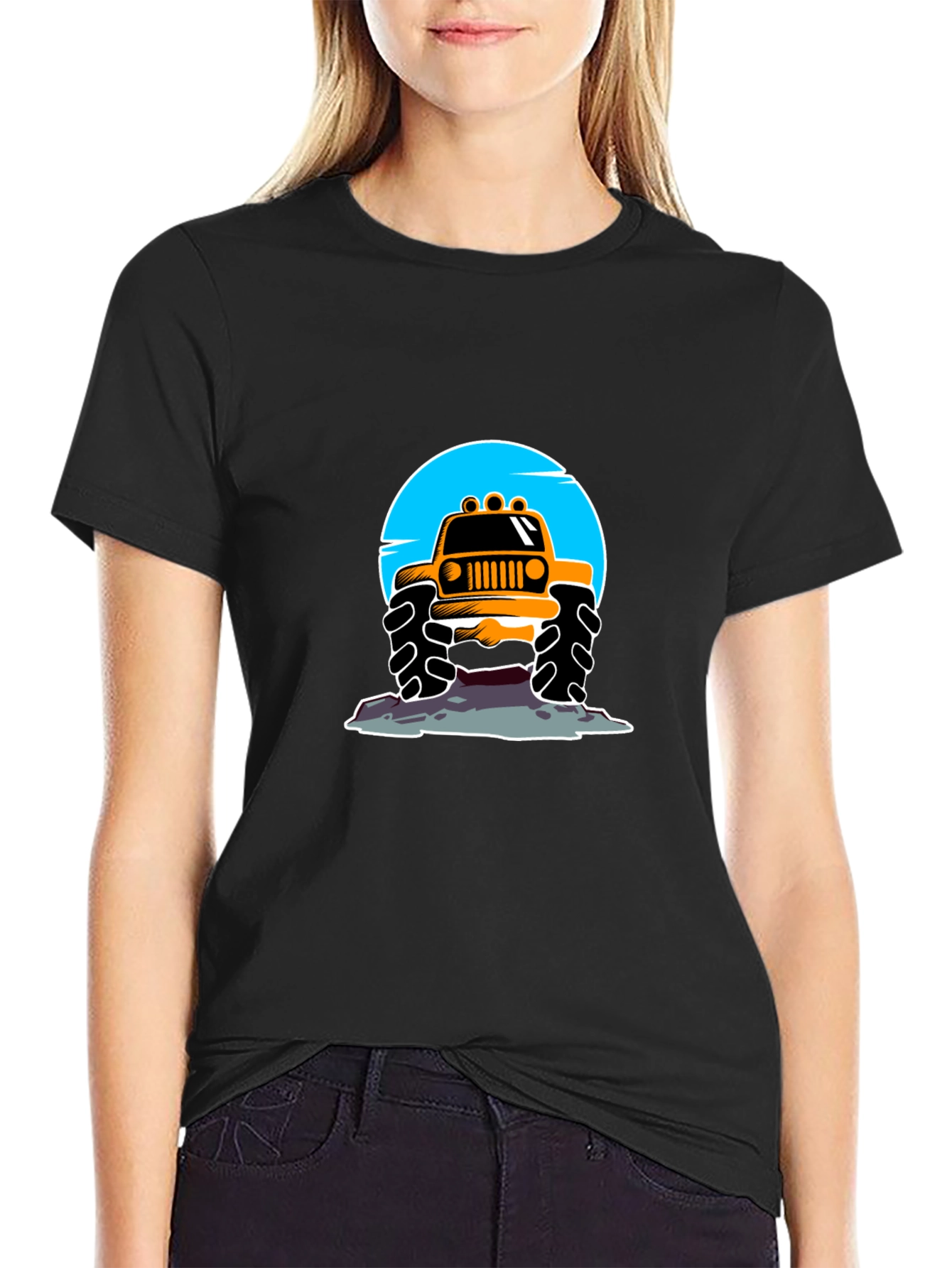 Monster Truck Graphic Tee - Black Casual Shirt