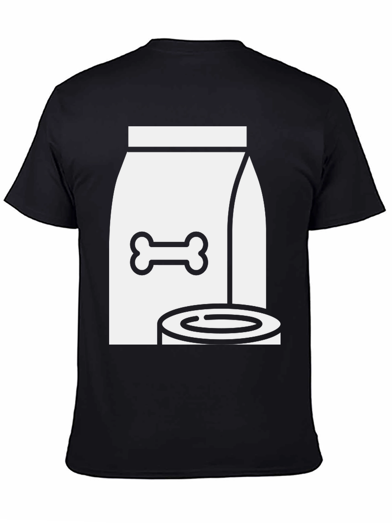 Dog Food T-Shirt - Bone & Bowl Design