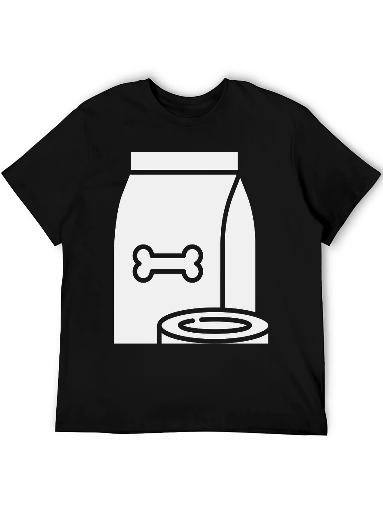 Dog Food T-Shirt - Bone & Bowl Design