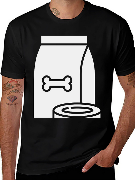 Dog Food T-Shirt - Bone & Bowl Design