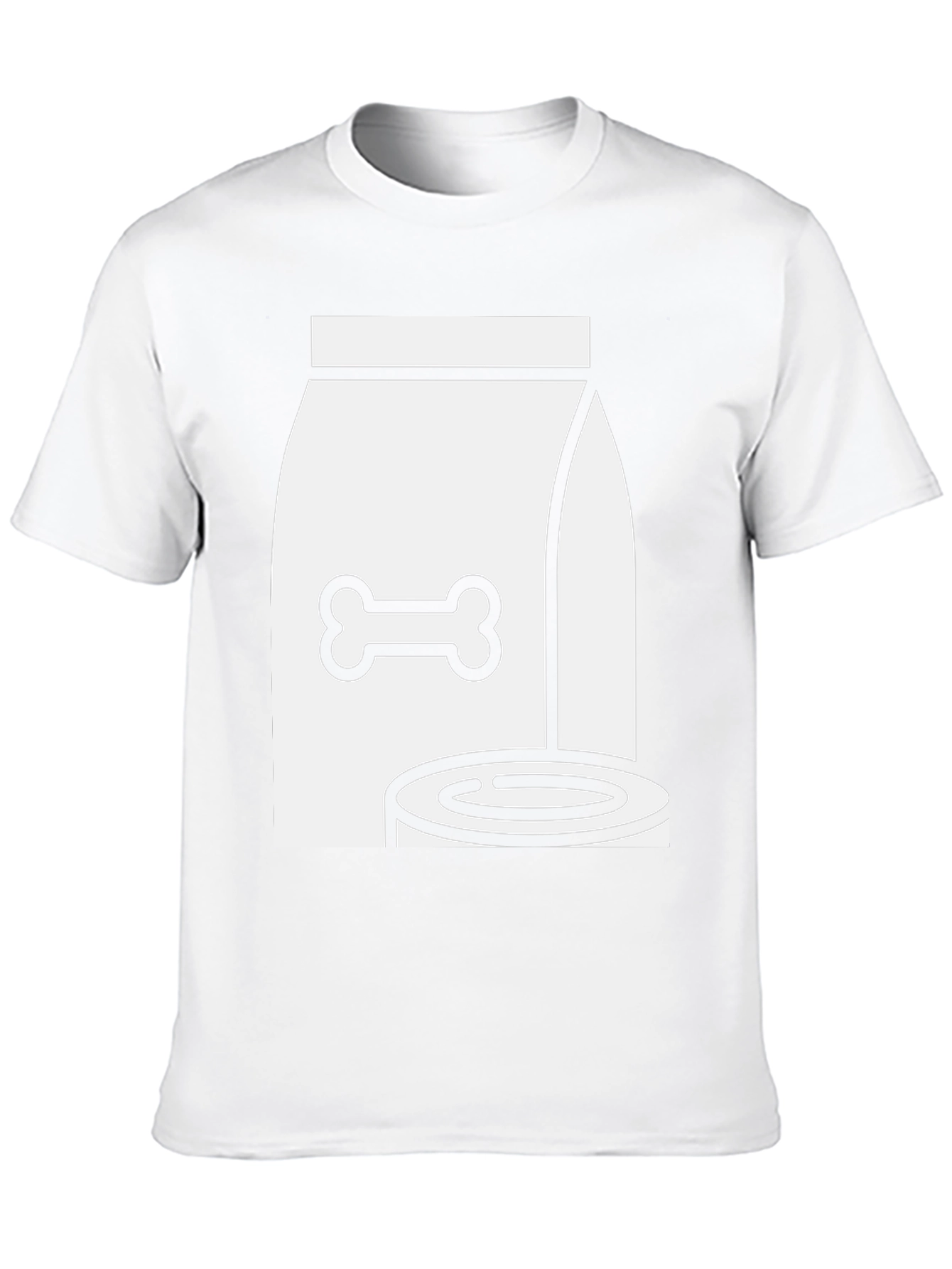 Dog Food T-Shirt - Bone & Bowl Design