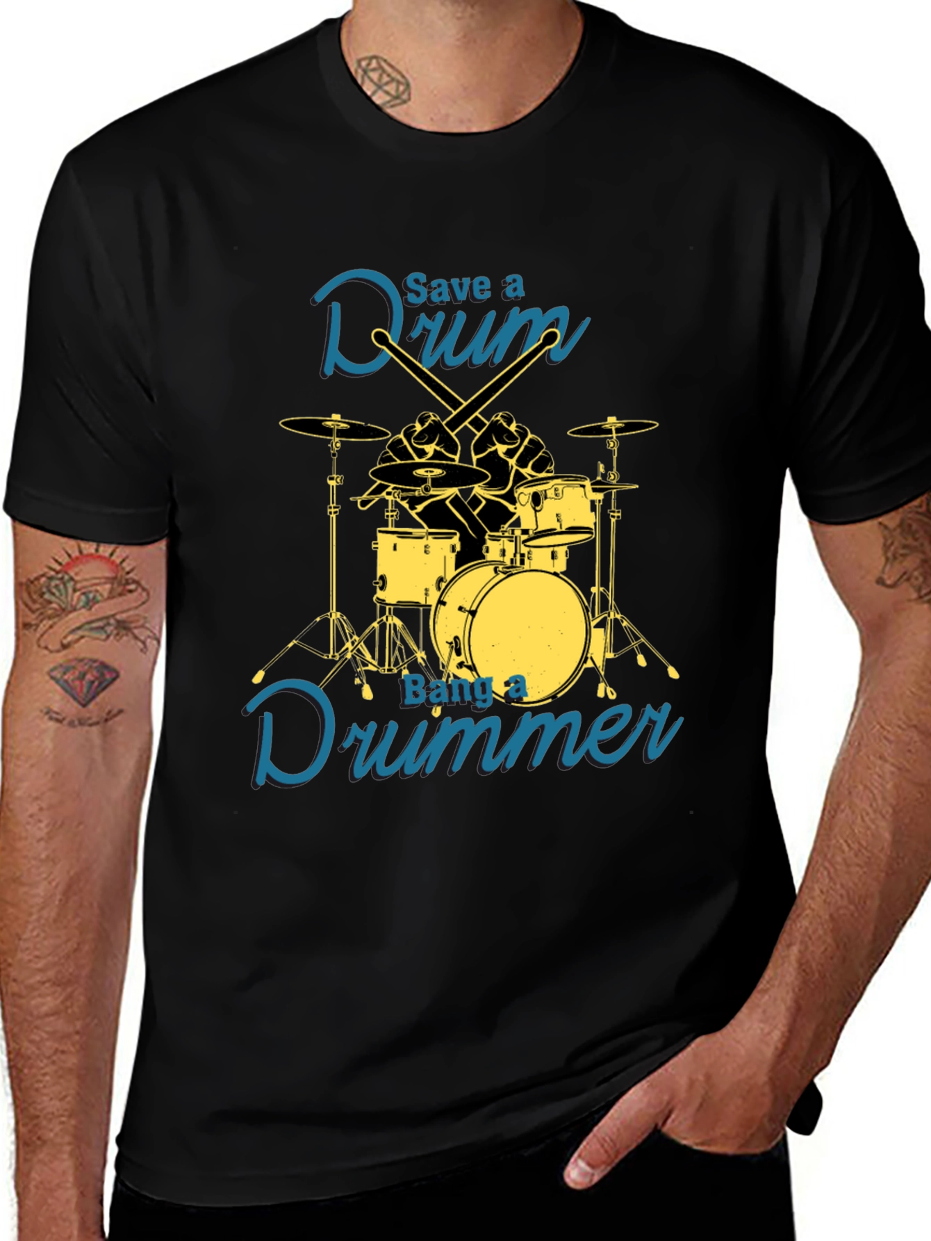 Save a Drum Bang a Drummer T-Shirt