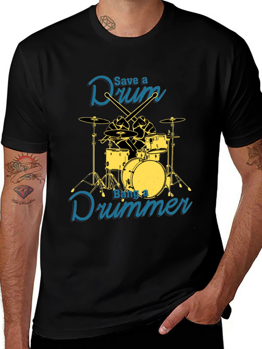 Save a Drum Bang a Drummer T-Shirt