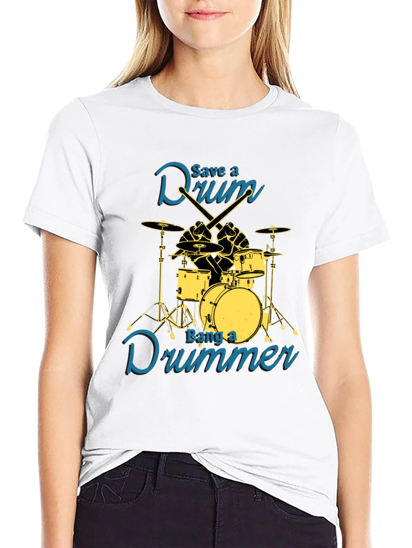 Save a Drum Bang a Drummer T-Shirt