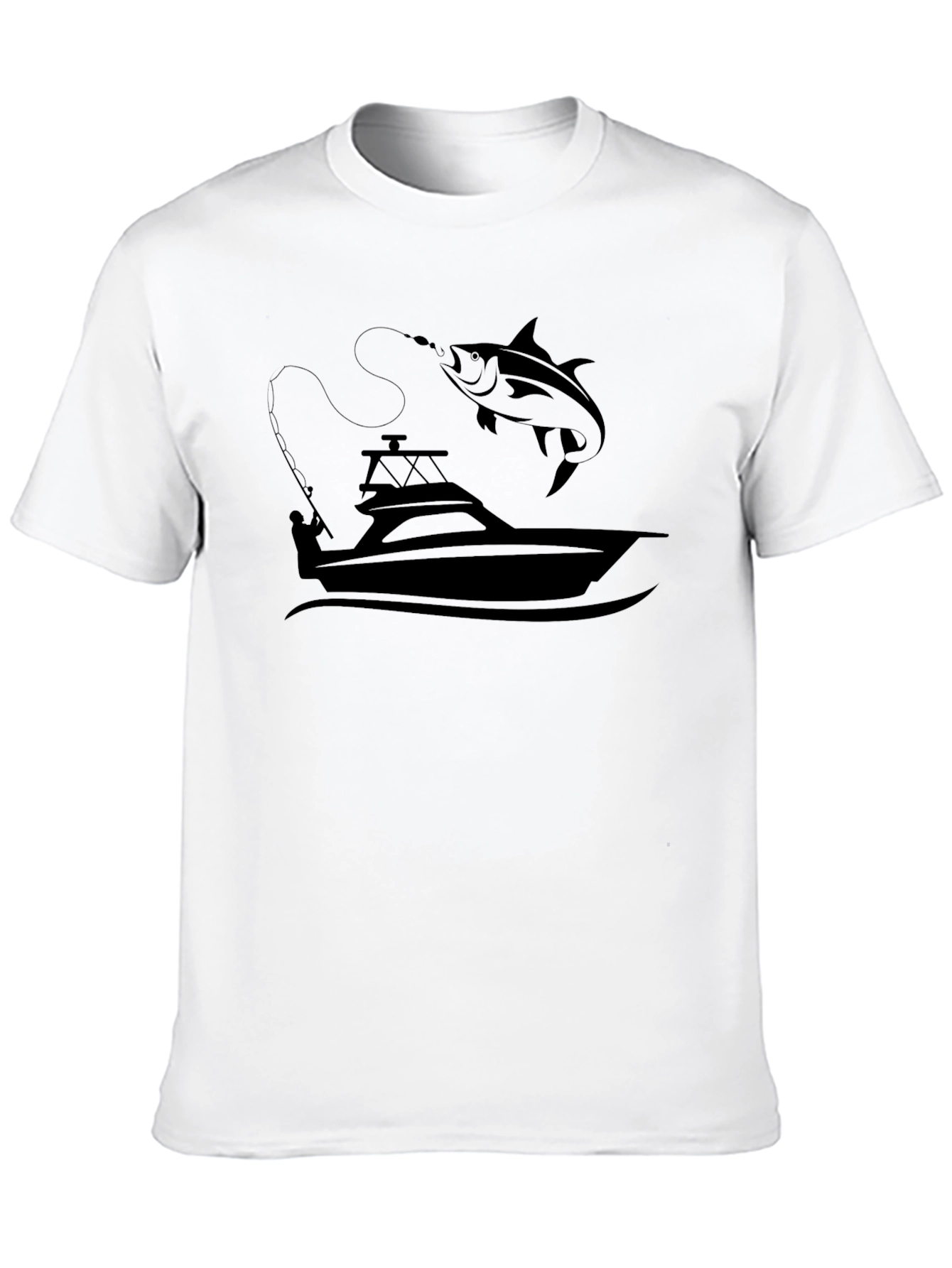 Fishing Boat & Fish Graphic Tee