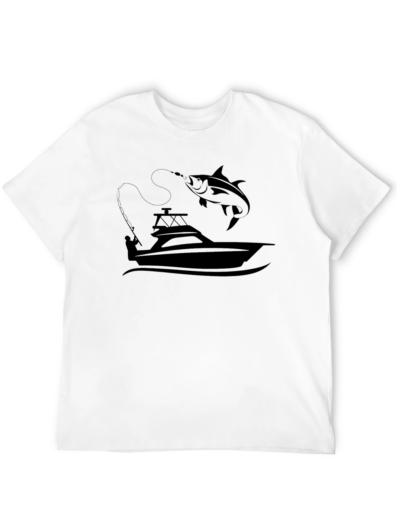 Fishing Boat & Fish Graphic Tee