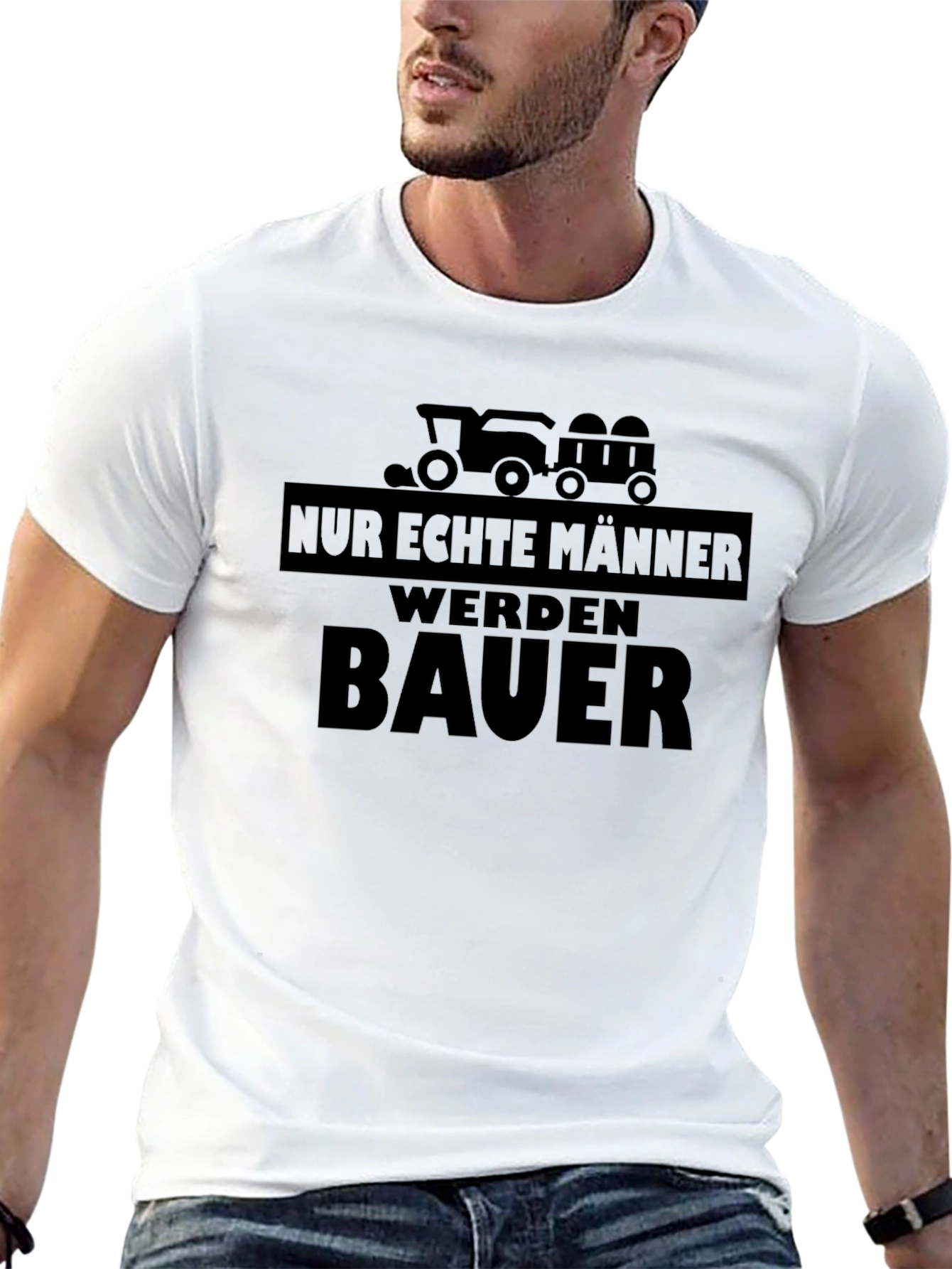 Only Real Men Become Farmers Black T-Shirt