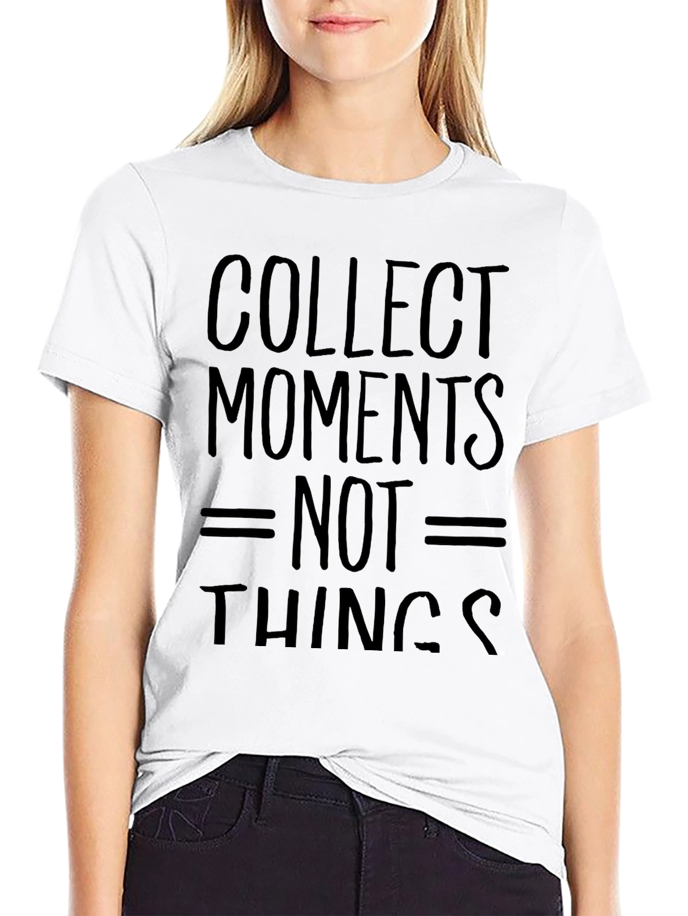 Collect Moments Not Things Black T-Shirt