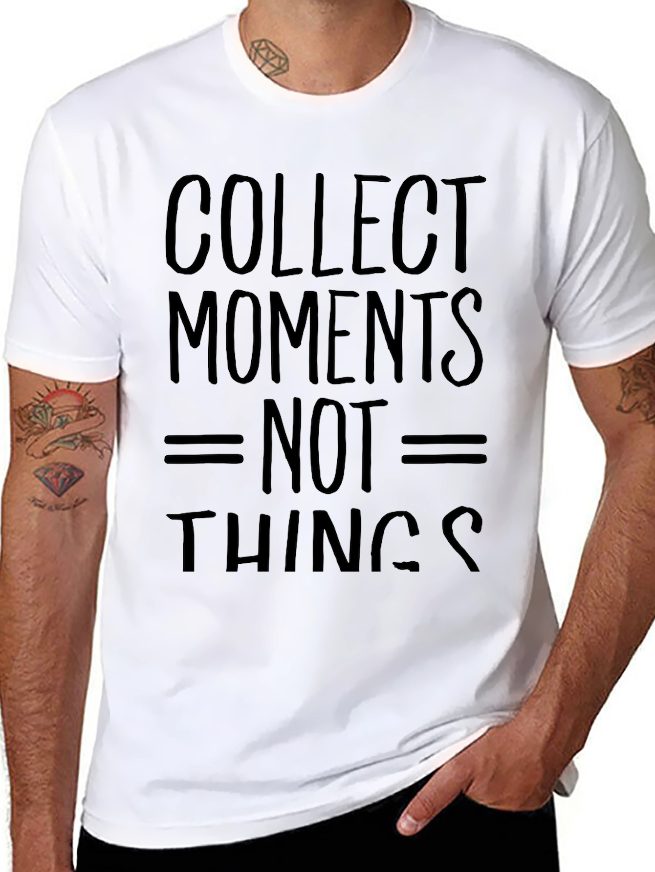 Collect Moments Not Things Black T-Shirt