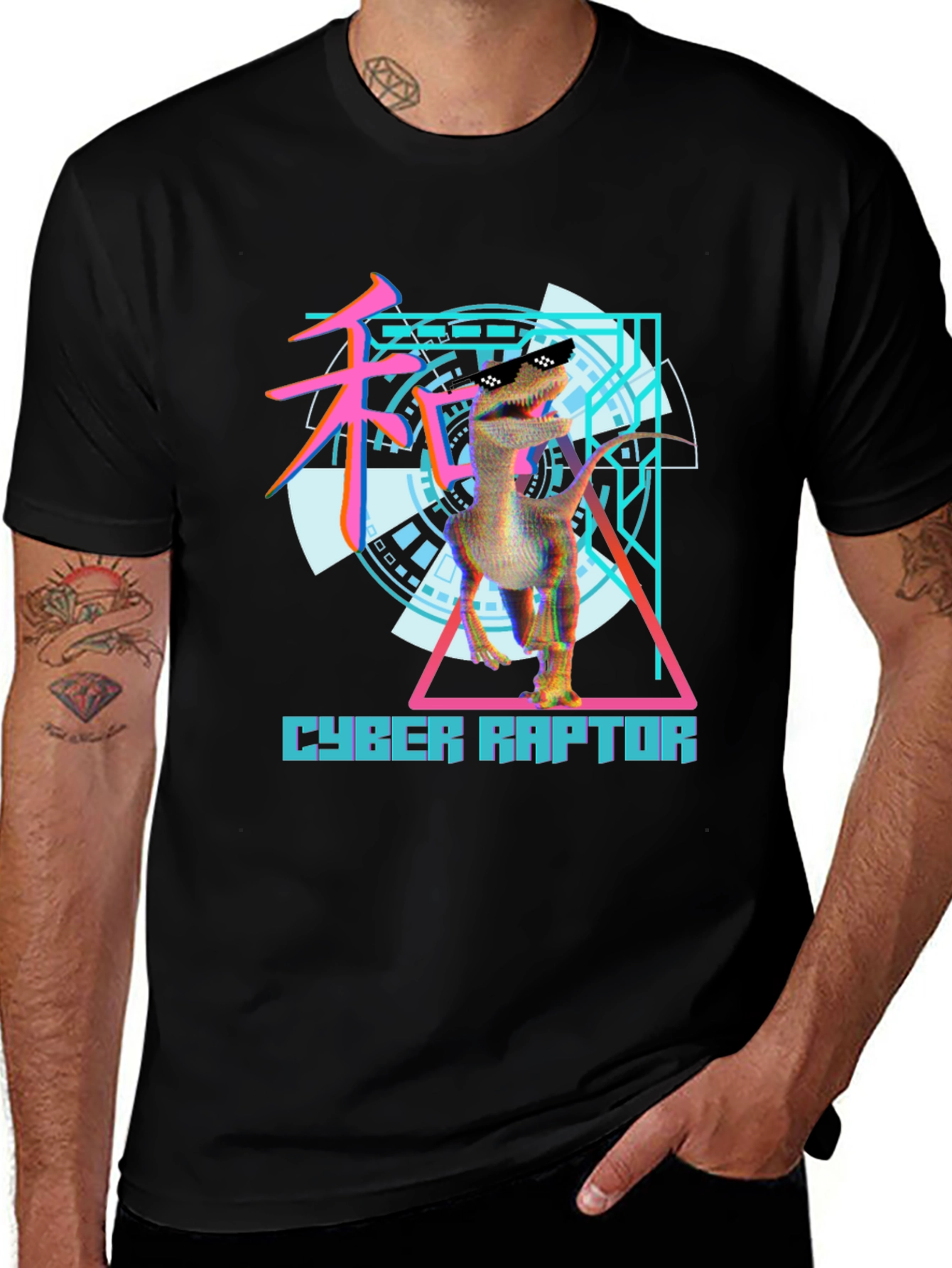 Cyber Raptor Graphic T-Shirt