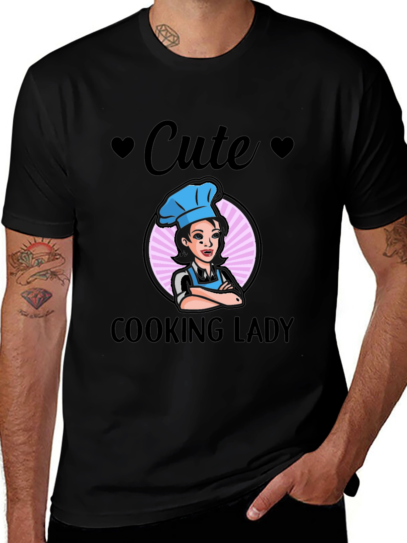 Cute Cooking Lady Graphic T-Shirt