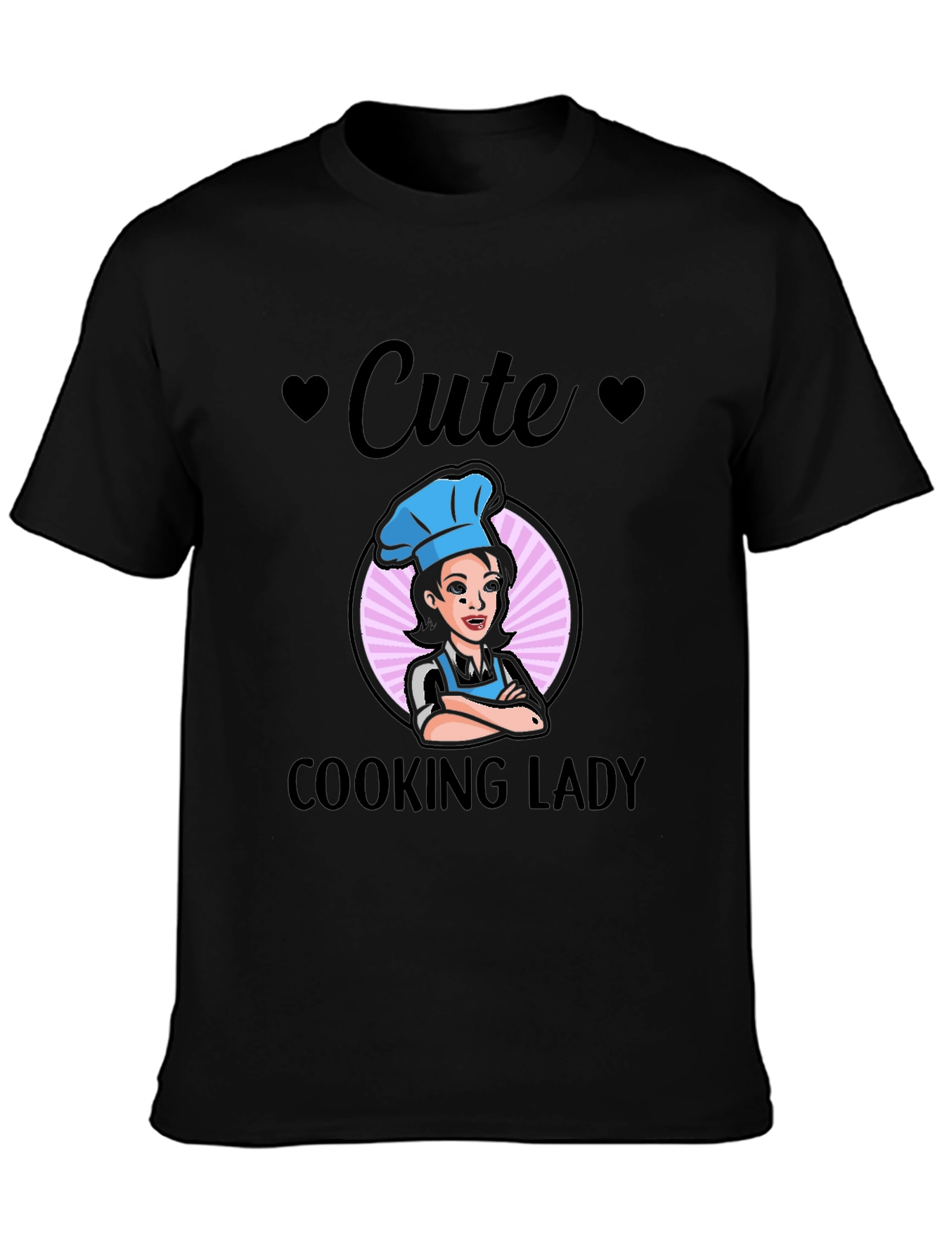 Cute Cooking Lady Graphic T-Shirt