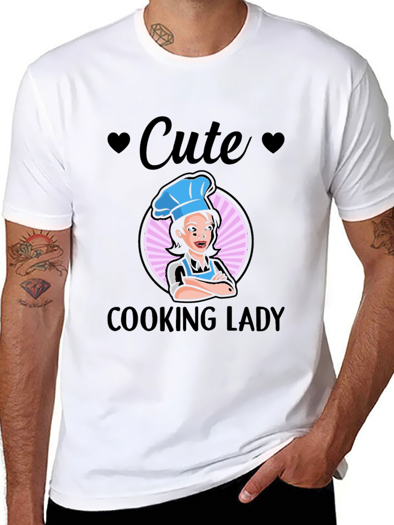 Cute Cooking Lady Graphic T-Shirt
