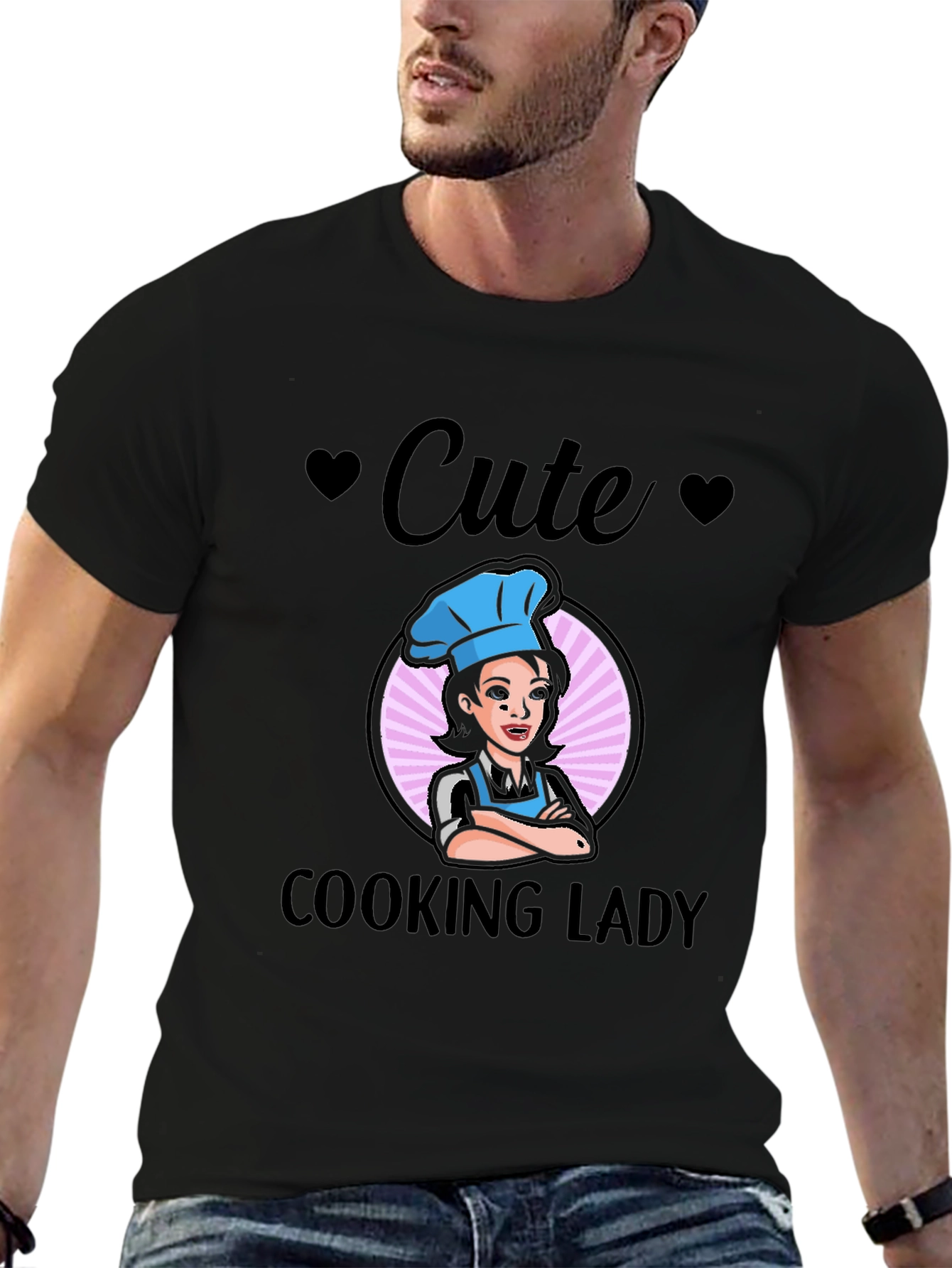 Cute Cooking Lady Graphic T-Shirt