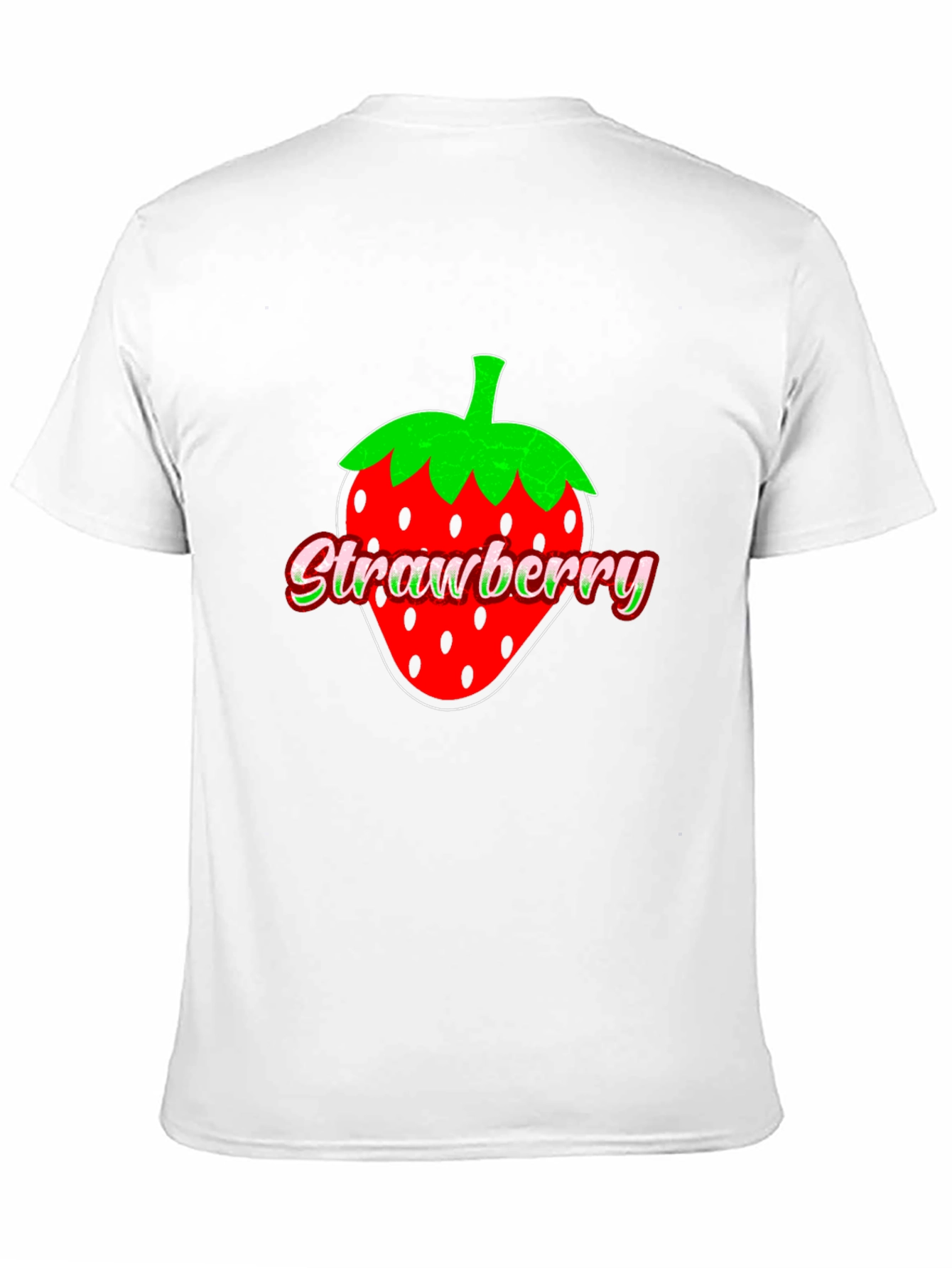 Strawberry Graphic Print Black T-Shirt