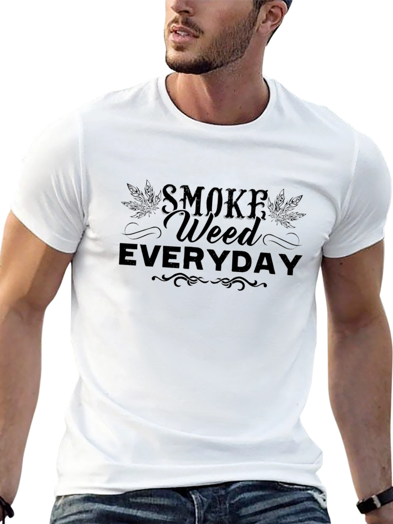 Smoke Weed Everyday Black Graphic Tee
