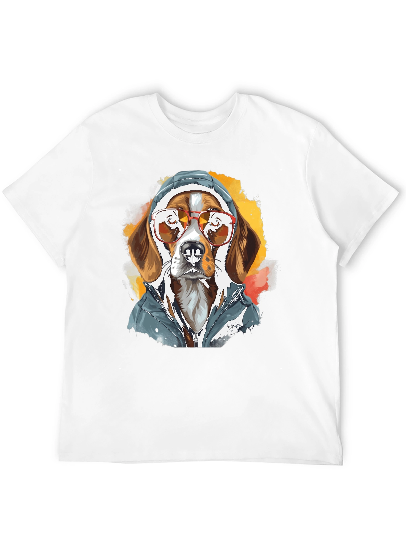 Cool Dog in Hoodie T-Shirt